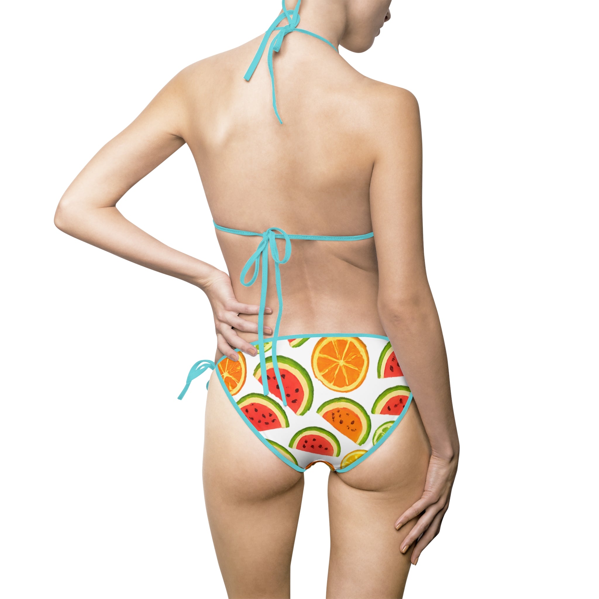 BubbaChubbs Fruit Floral Bikini Women's Tropical -Side Swimsuit Printify
