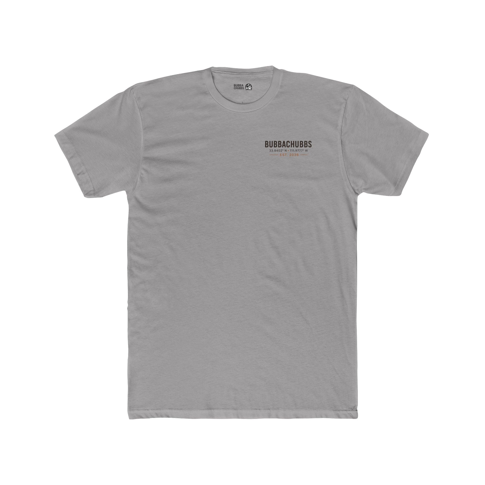 BubbaChubbs Minimal Logo Tee — Classic White Cotton Crew - BubbaChubbs Brand