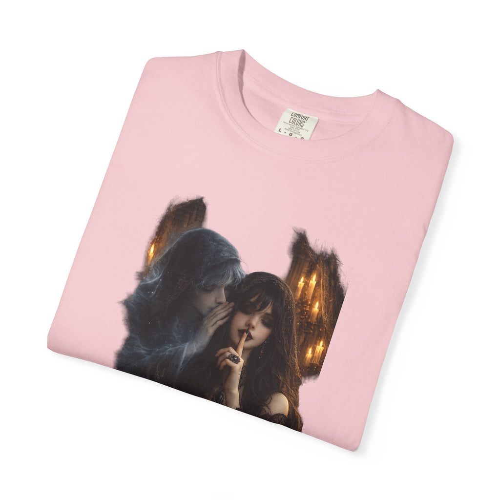 BubbaChubbs Goth Vibe Whispering Style Tee Printify