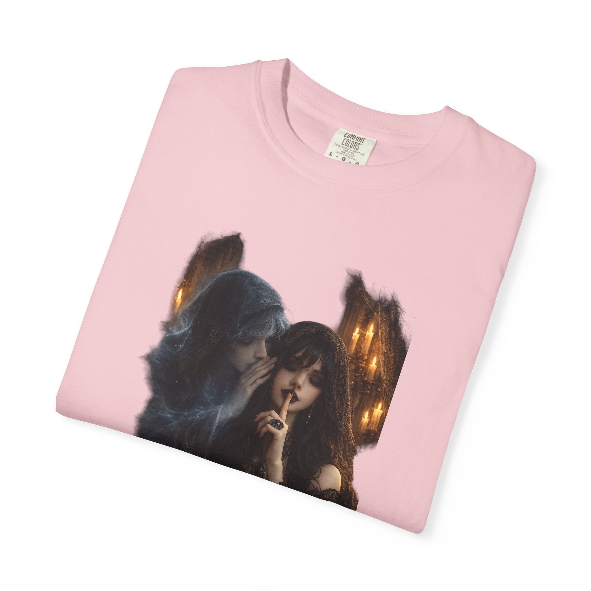 BubbaChubbs Goth Vibe Whispering Style Tee Printify
