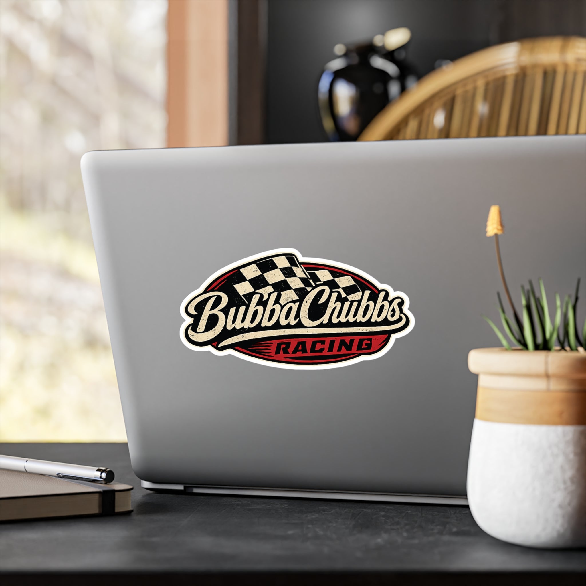 Racing Logo Vinyl Sticker  - BubbaChubbs Racing Kiss-Cut Decal Printify