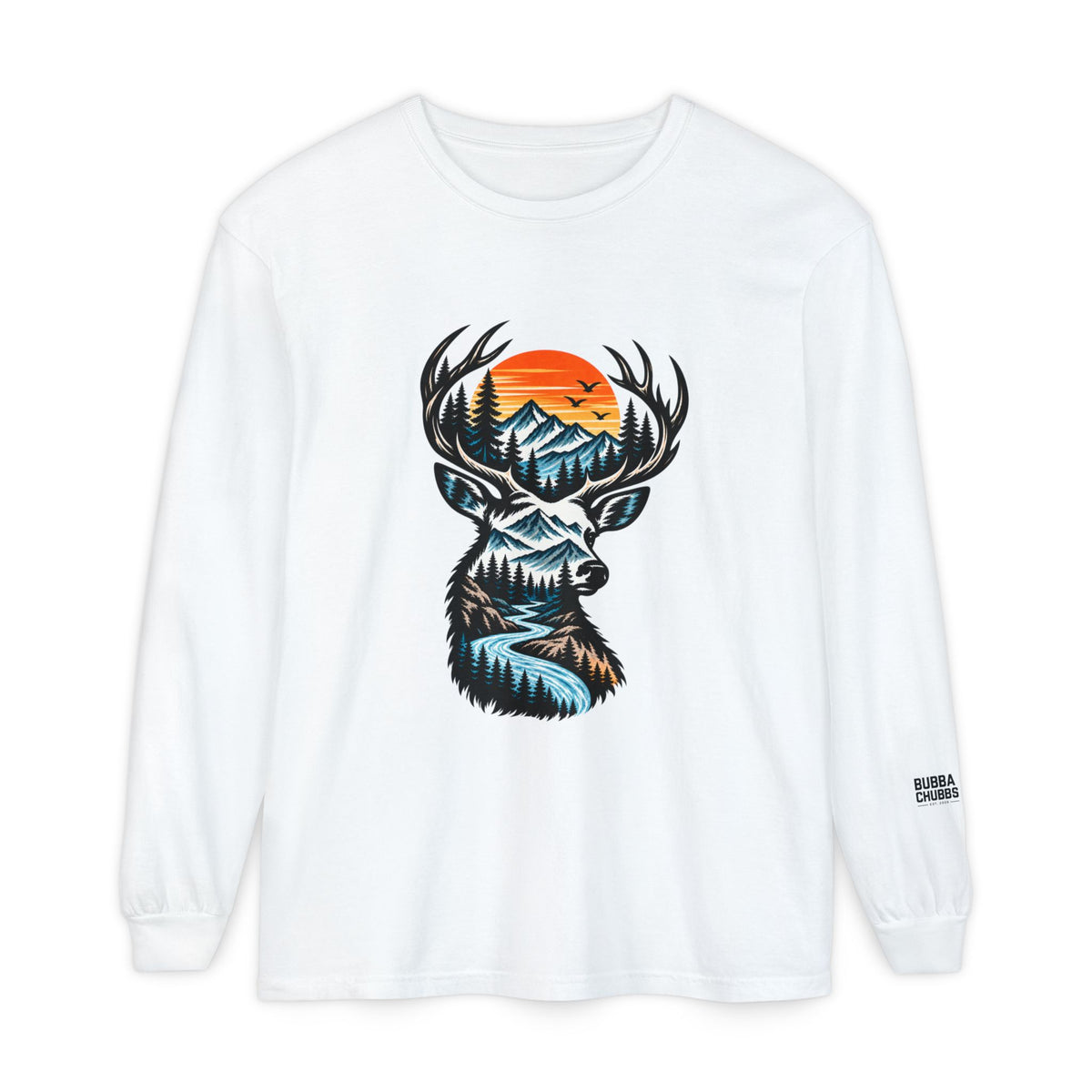Deer Mountain Sunset Long Sleeve Tee