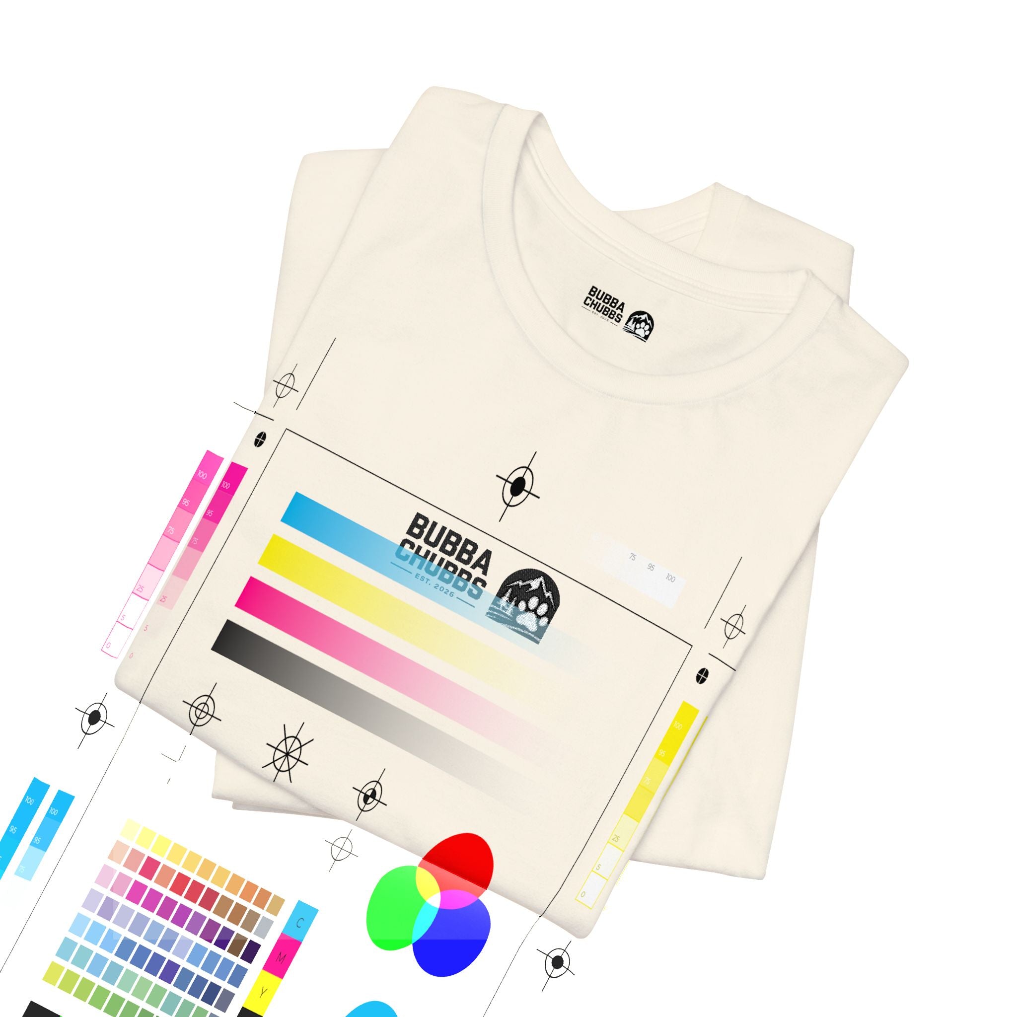 BubbaChubbs - Embroidered Logo - Unisex Jersey Short Sleeve Tee Printify
