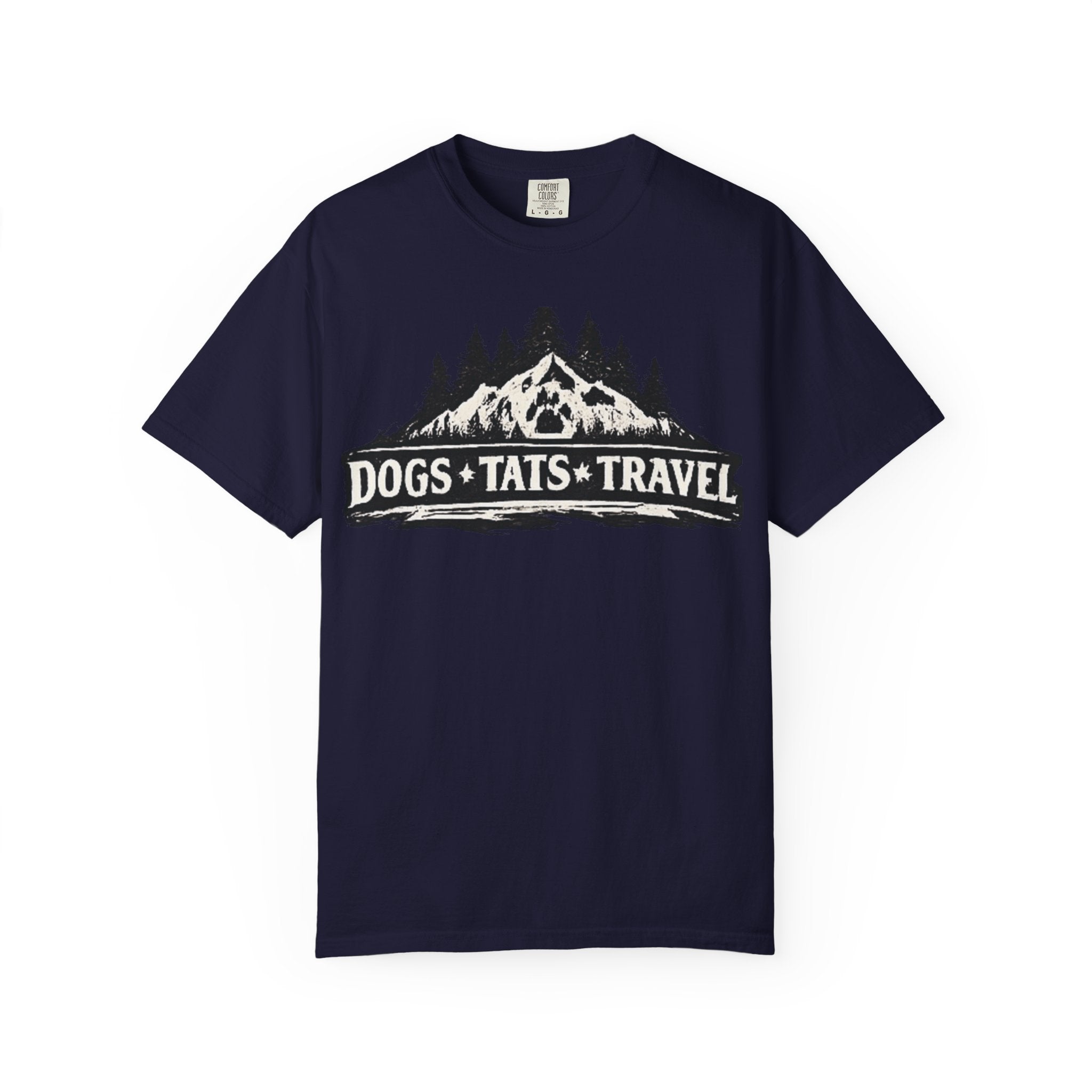 BubbaChubbs Dogs Tats Travel Mountain Tee - BubbaChubbs Brand