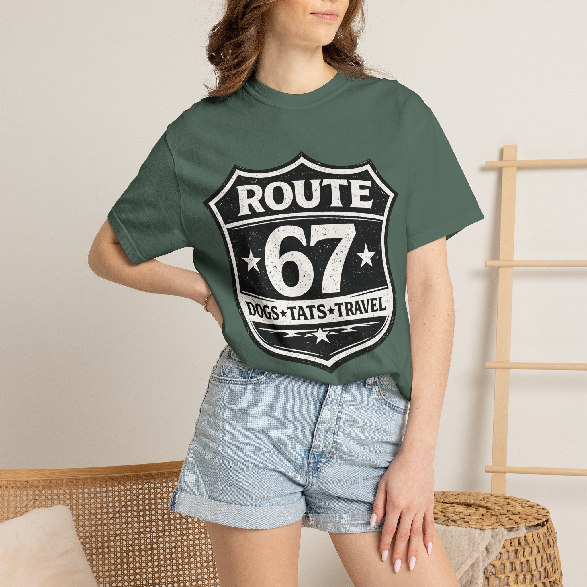 BubbaChubbs Dogs Tats Travel 67 LoL Simple Tee Printify