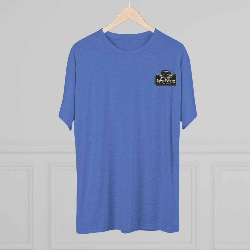 BubbaChubbs Never Being Nosey Minimalist Logo Tee — Adventure Outdoor Crew Shirt - BubbaChubbs Brand