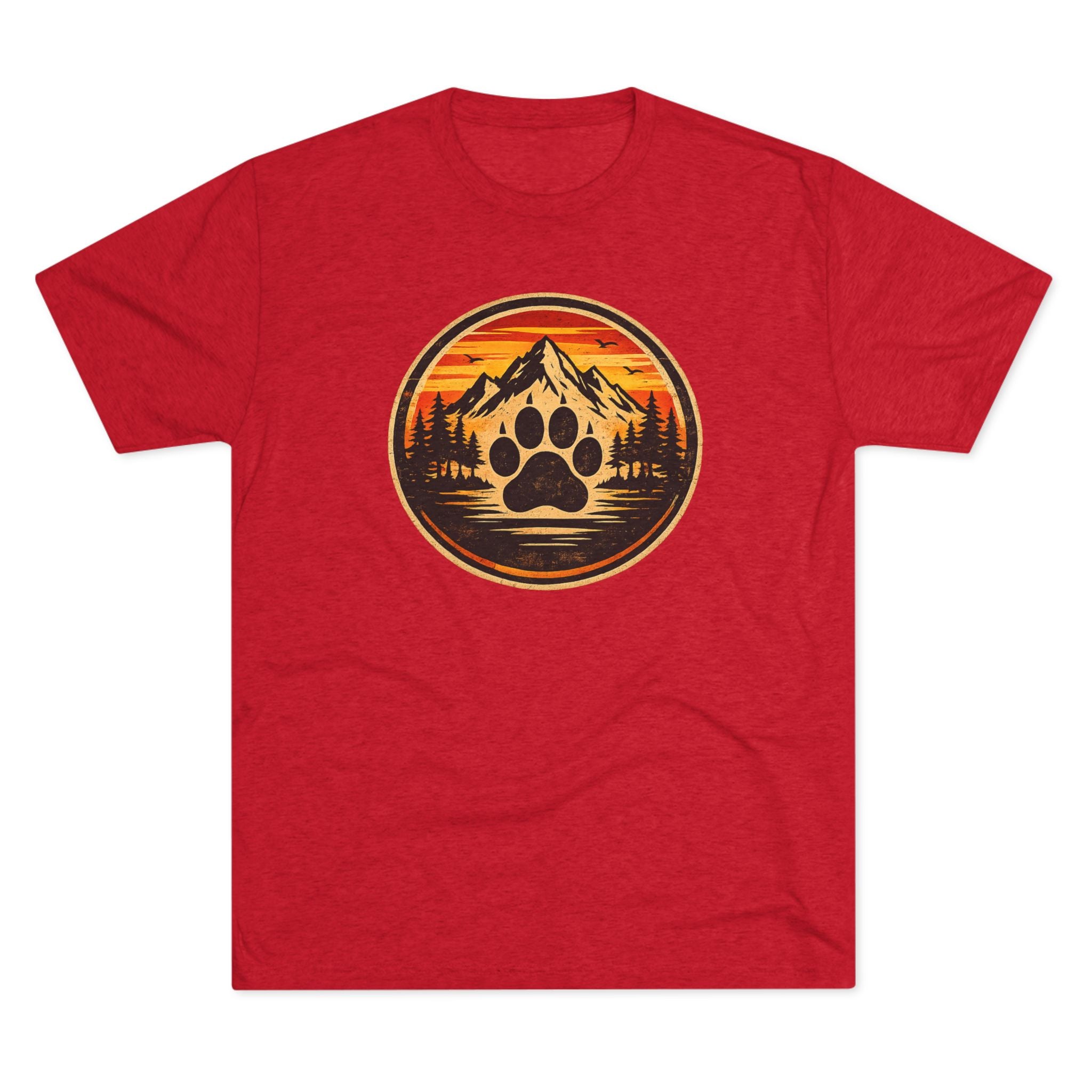 BubbaChubbs Mountains Paw — Adventure Outdoor Crew Shirt - BubbaChubbs Brand