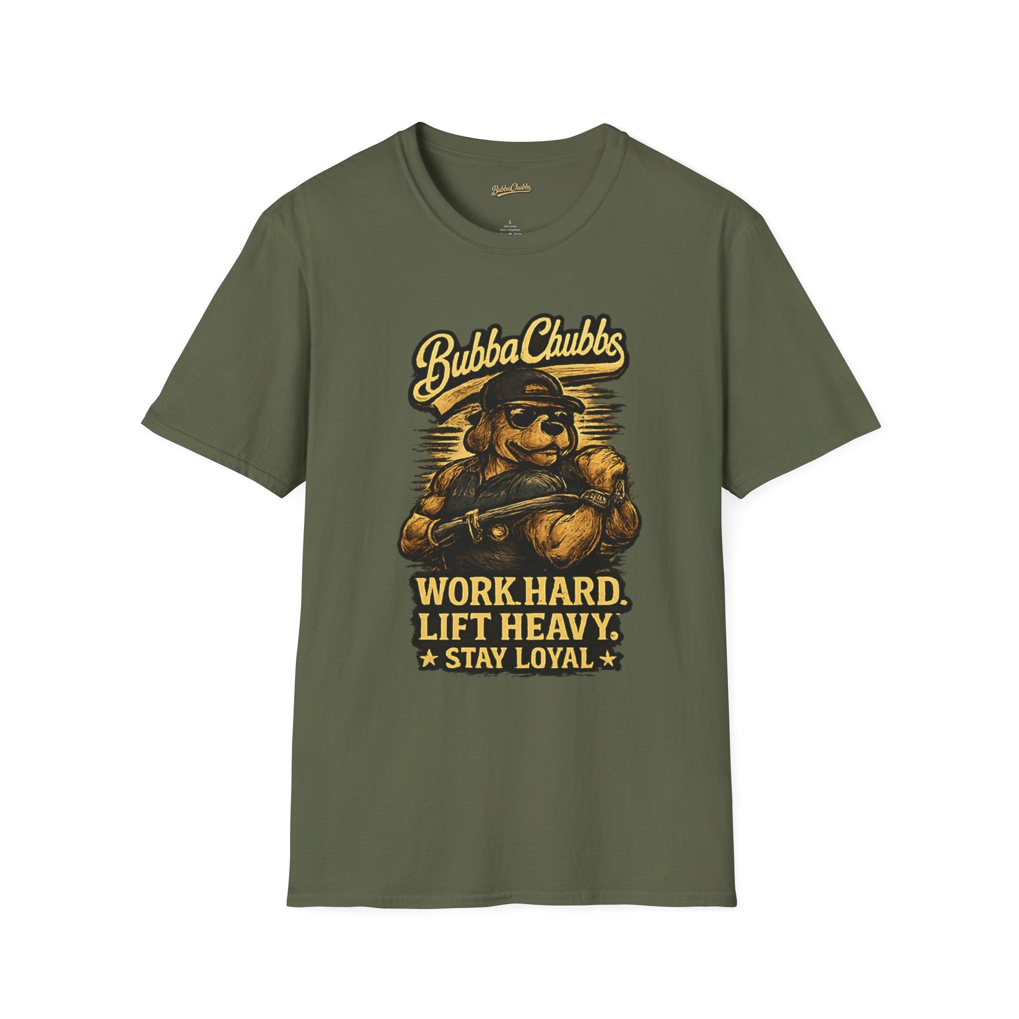 Work Hard Lift Heavy Graphic Tee | BubbaChubbs Gym T-Shirt