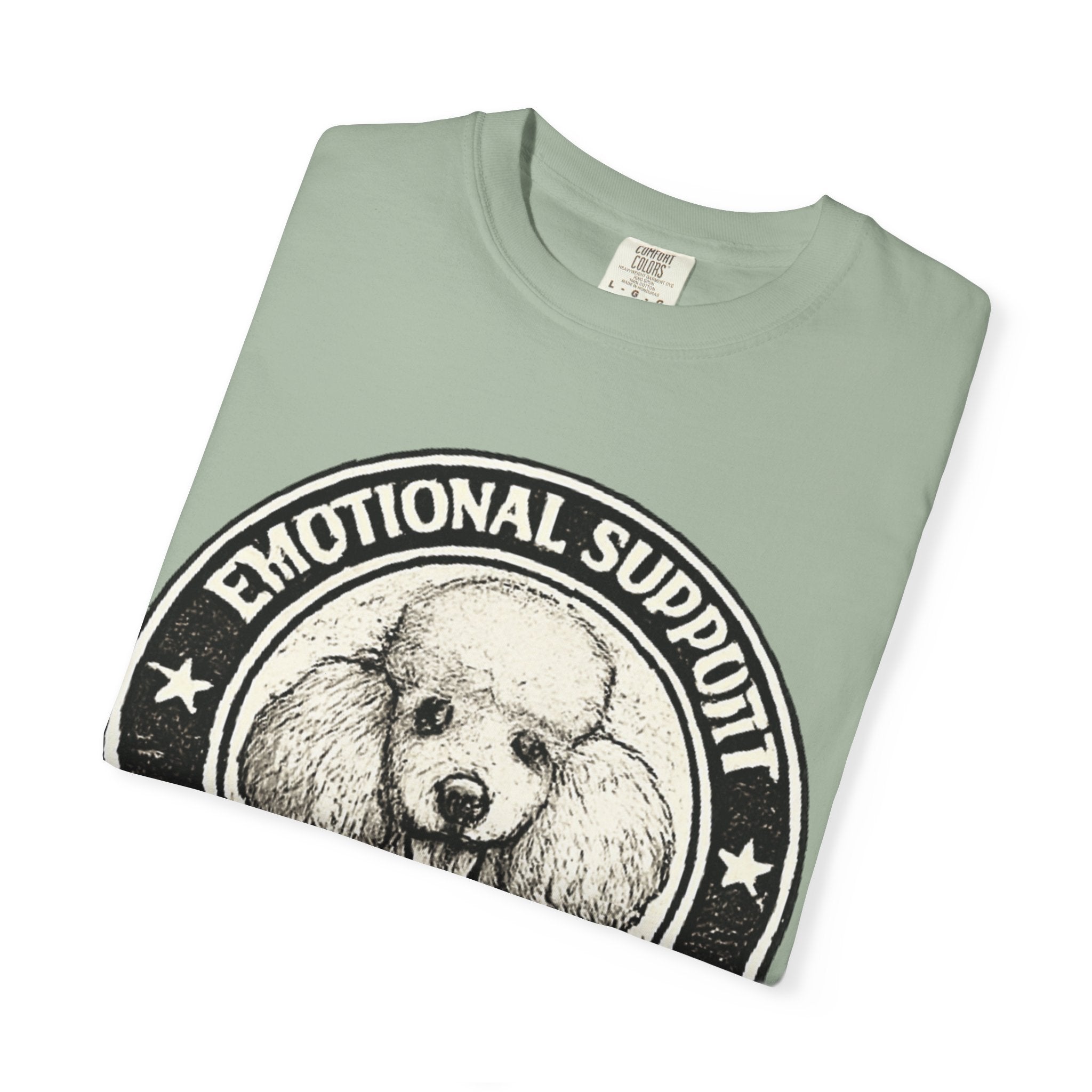 BubbaChubbs Vintage Poodle Emotional Support Style Tee Printify