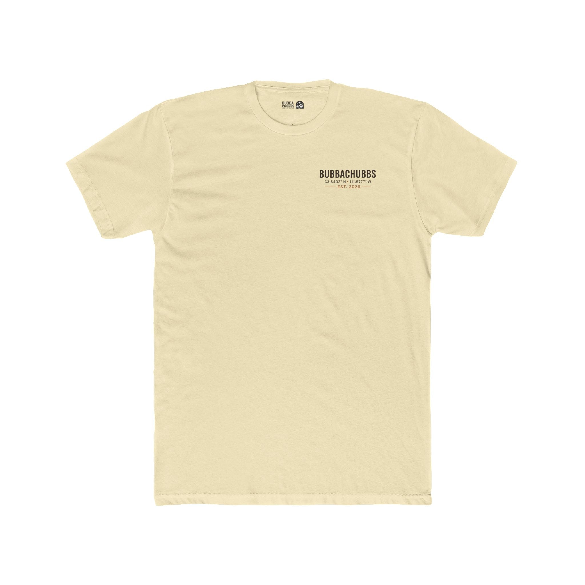 BubbaChubbs Minimal Logo Tee — Classic White Cotton Crew - BubbaChubbs Brand
