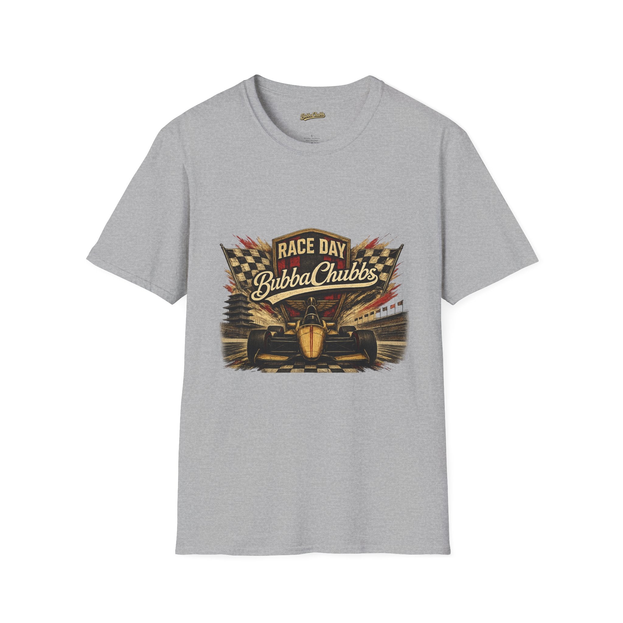 BubbaChubbs QR Back and Race Day Front Graphic Tee Printify