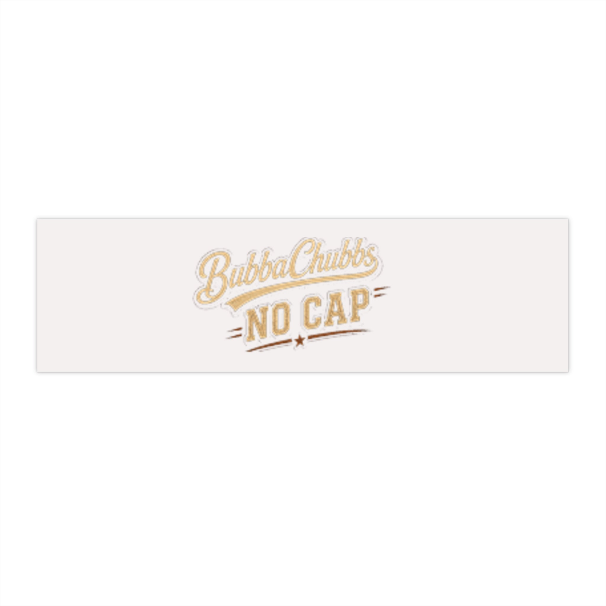 No Cap Retro Bumper Sticker | BubbaChubbs Vintage Script Decal for Cars & Vans
