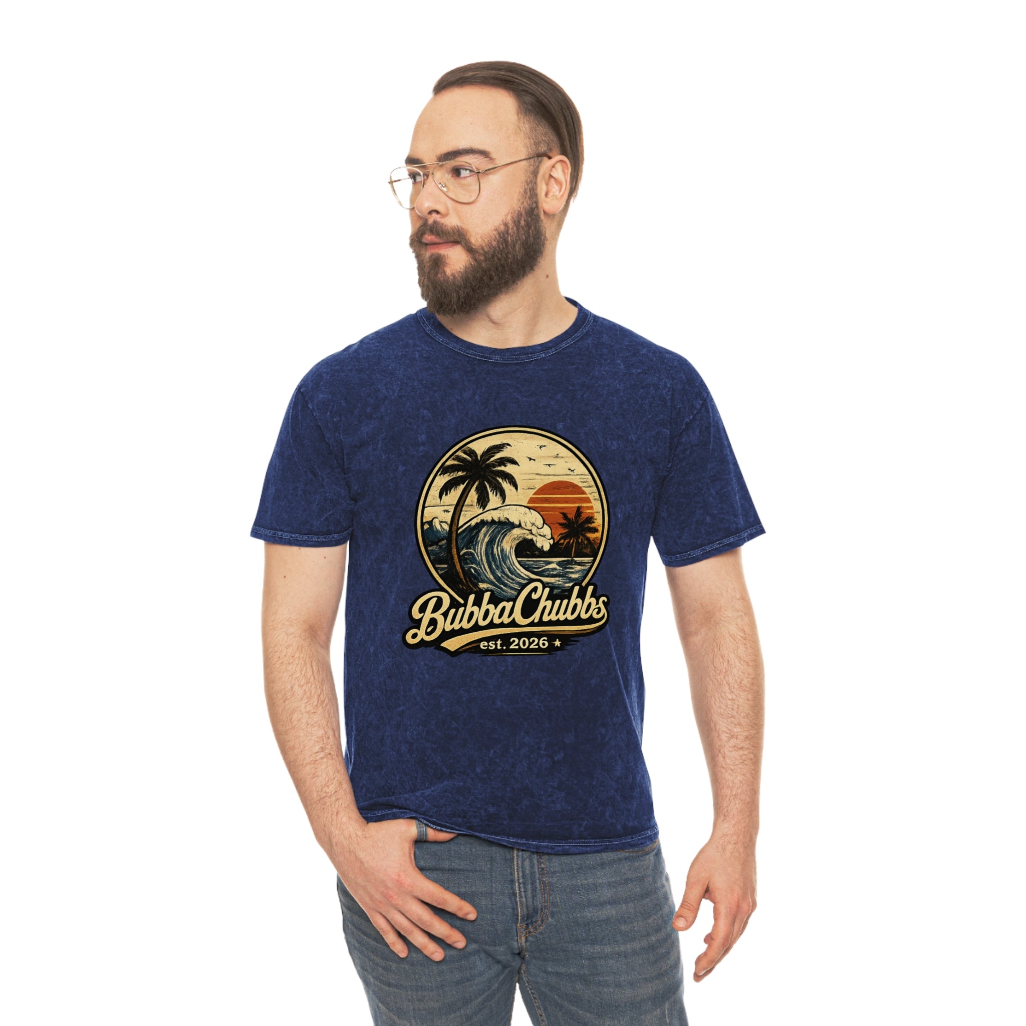 Vintage Surf Mineral Wash Tee | BubbaChubbs Retro Beach T-Shirt