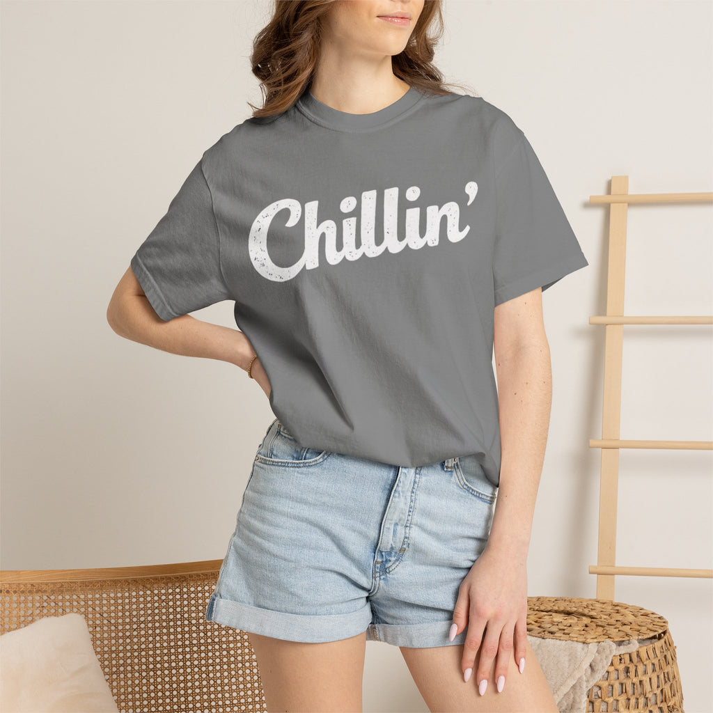 BubbaChubbs Chillin’ White Lettering Tee - BubbaChubbs Brand