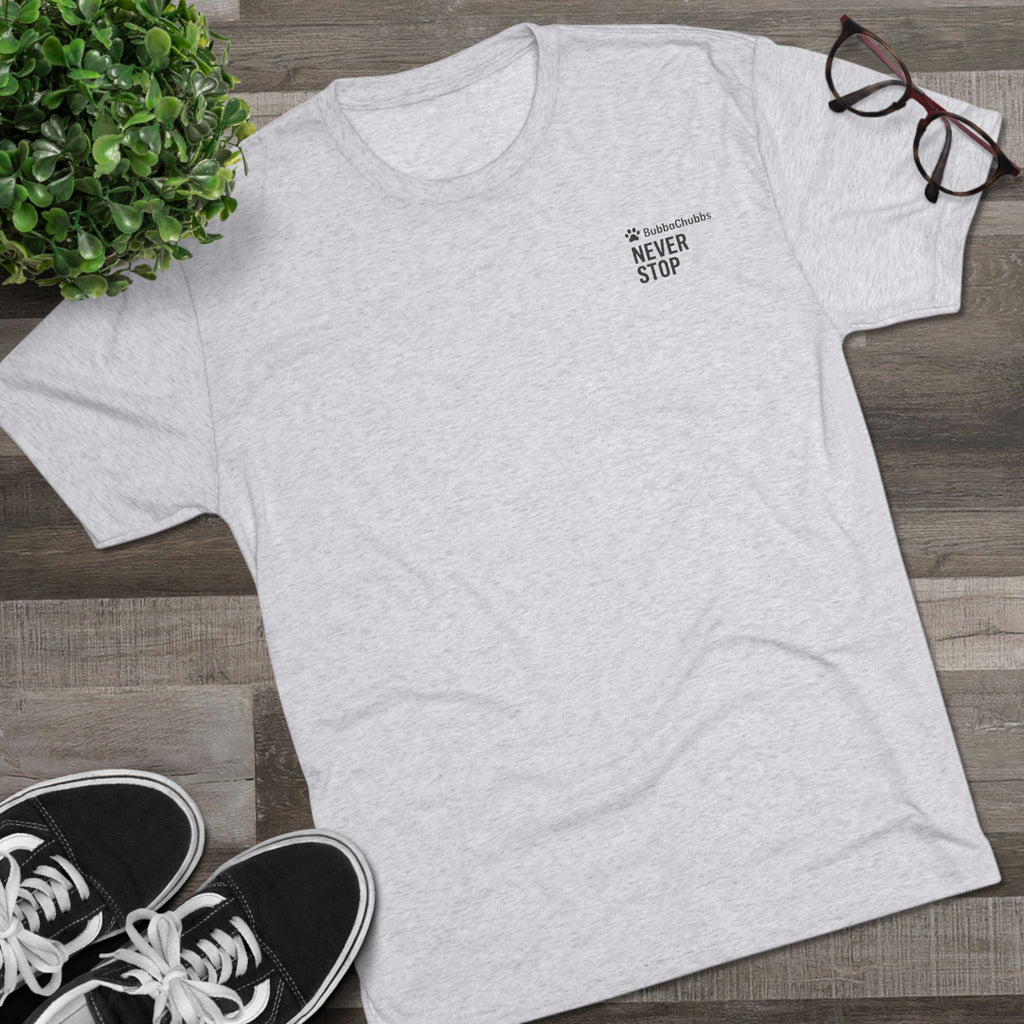 BubbaChubbs Mountains Never Stop — Adventure Outdoor Crew Shirt - BubbaChubbs Brand