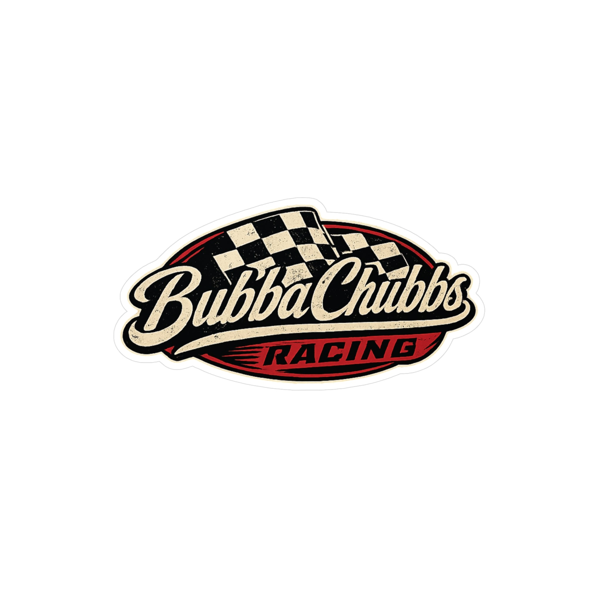 Racing Logo Vinyl Sticker  - BubbaChubbs Racing Kiss-Cut Decal Printify