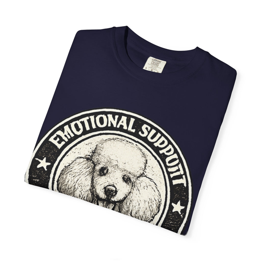 BubbaChubbs Vintage Poodle Emotional Support Style Tee Printify