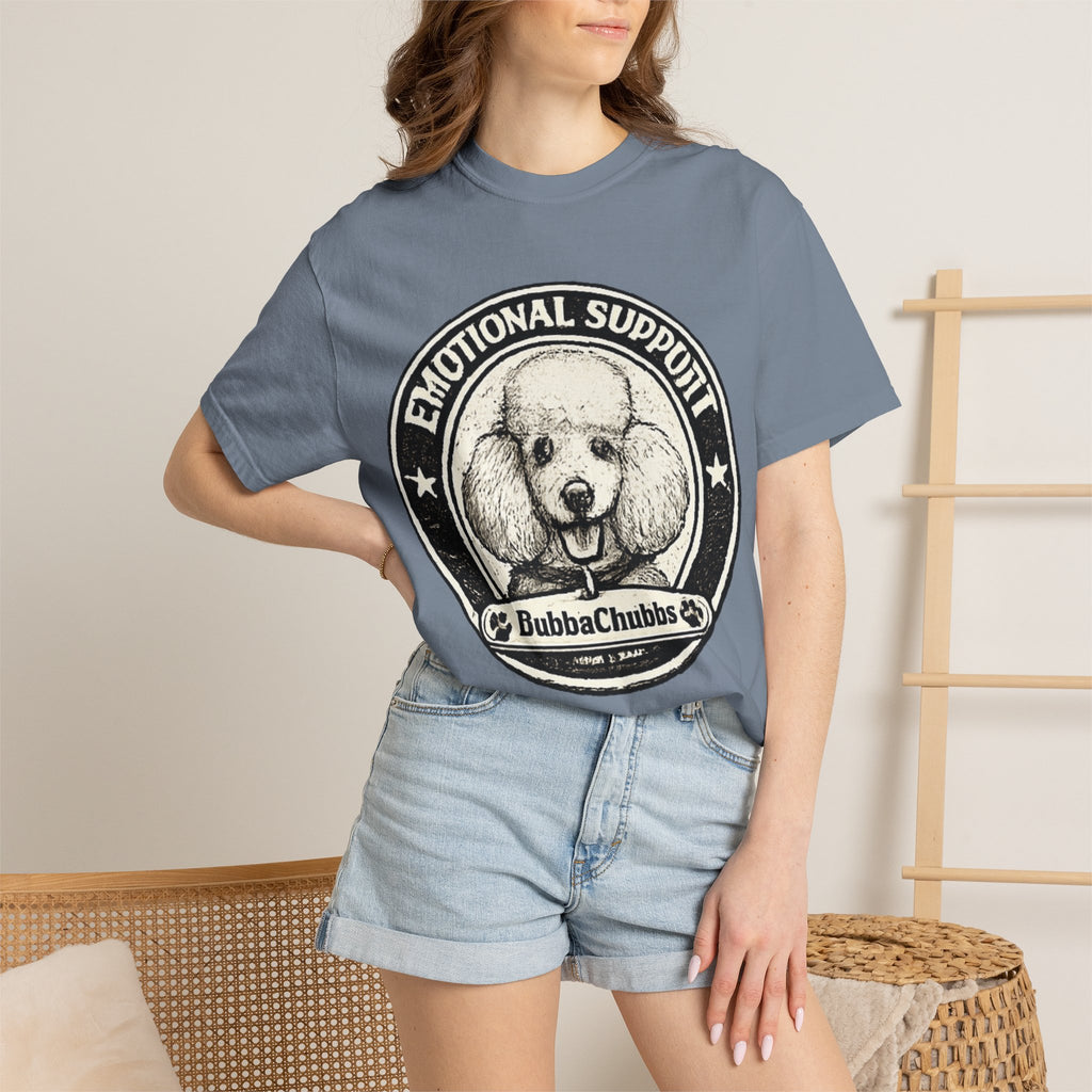 BubbaChubbs Vintage Poodle Emotional Support Style Tee Printify