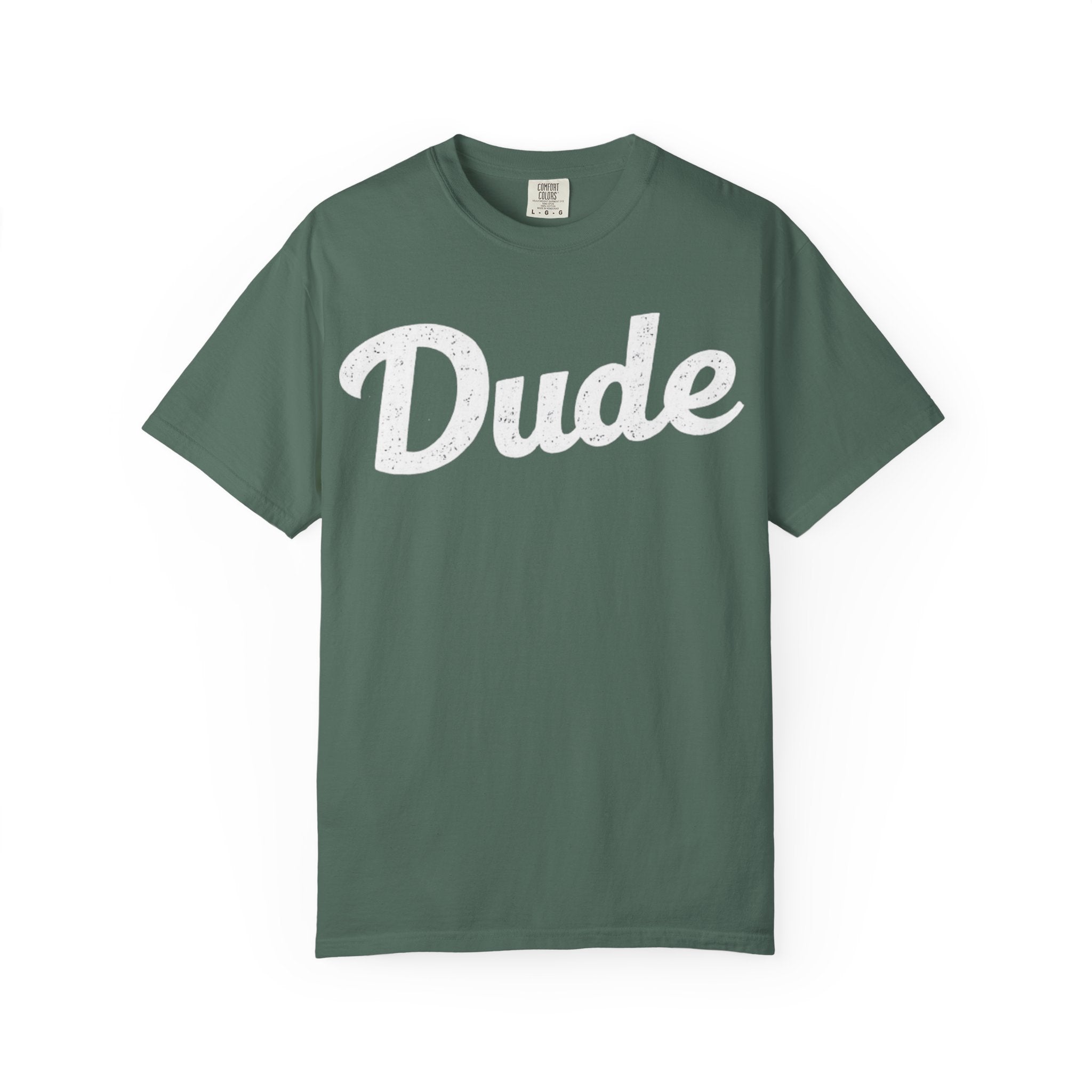 BubbaChubbs Dude White Lettering Tee - BubbaChubbs Brand