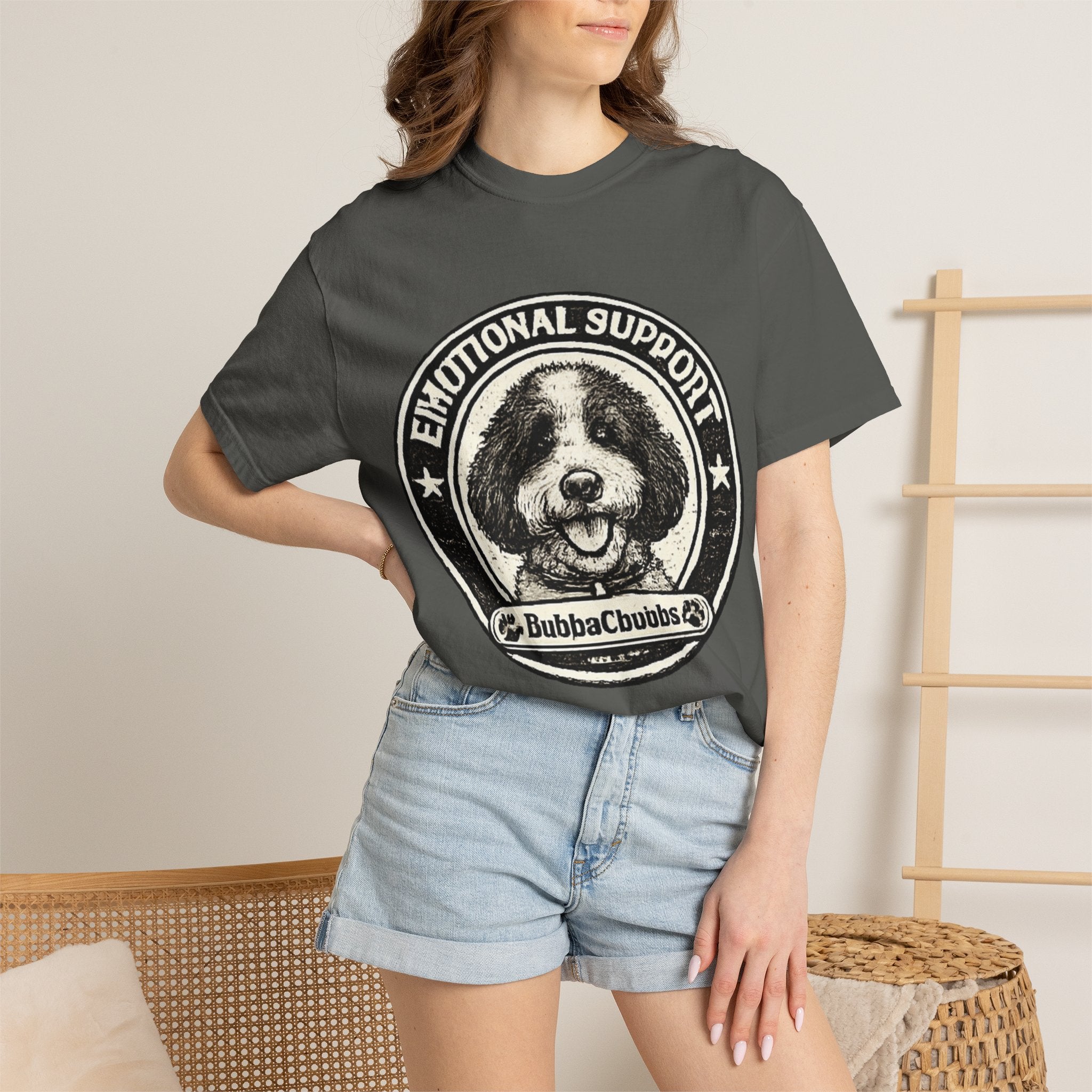 BubbaChubbs Doodle Vintage Emotional Support Style Tee Printify