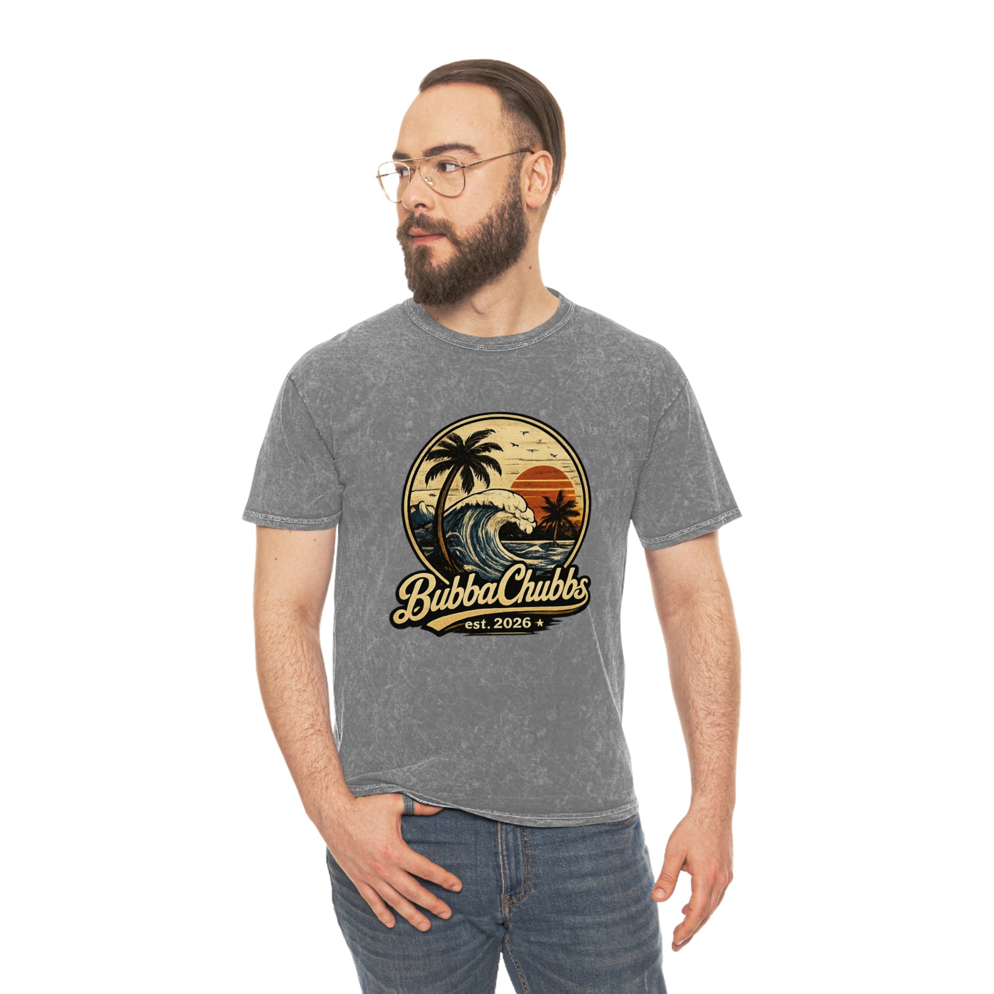 Vintage Surf Mineral Wash Tee | BubbaChubbs Retro Beach T-Shirt