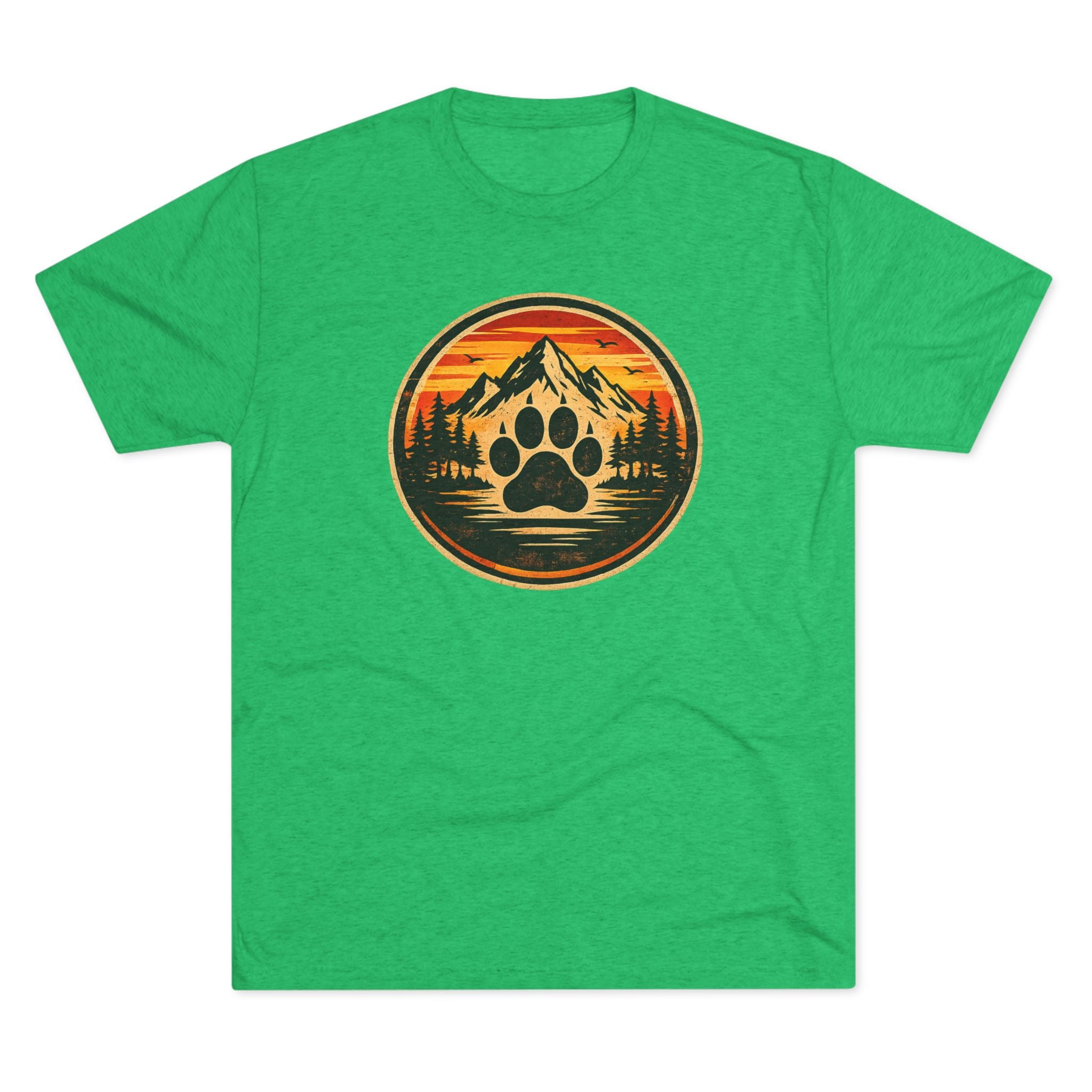 BubbaChubbs Mountains Paw — Adventure Outdoor Crew Shirt - BubbaChubbs Brand
