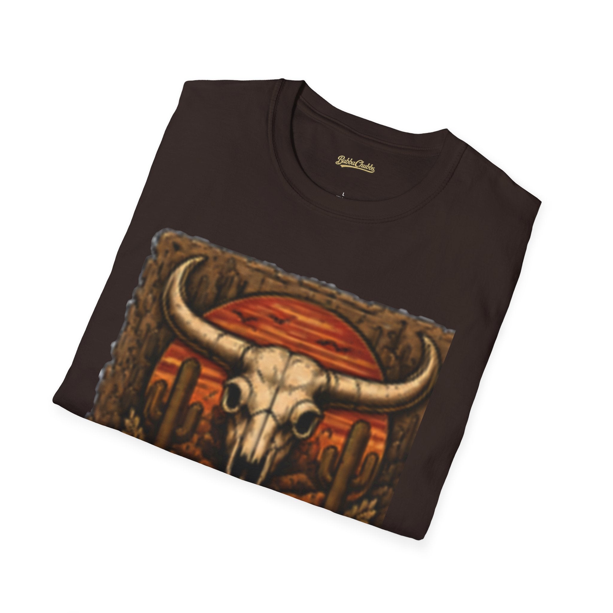BubbaChubbs Desert Skull Logo T-Shirt New Printify