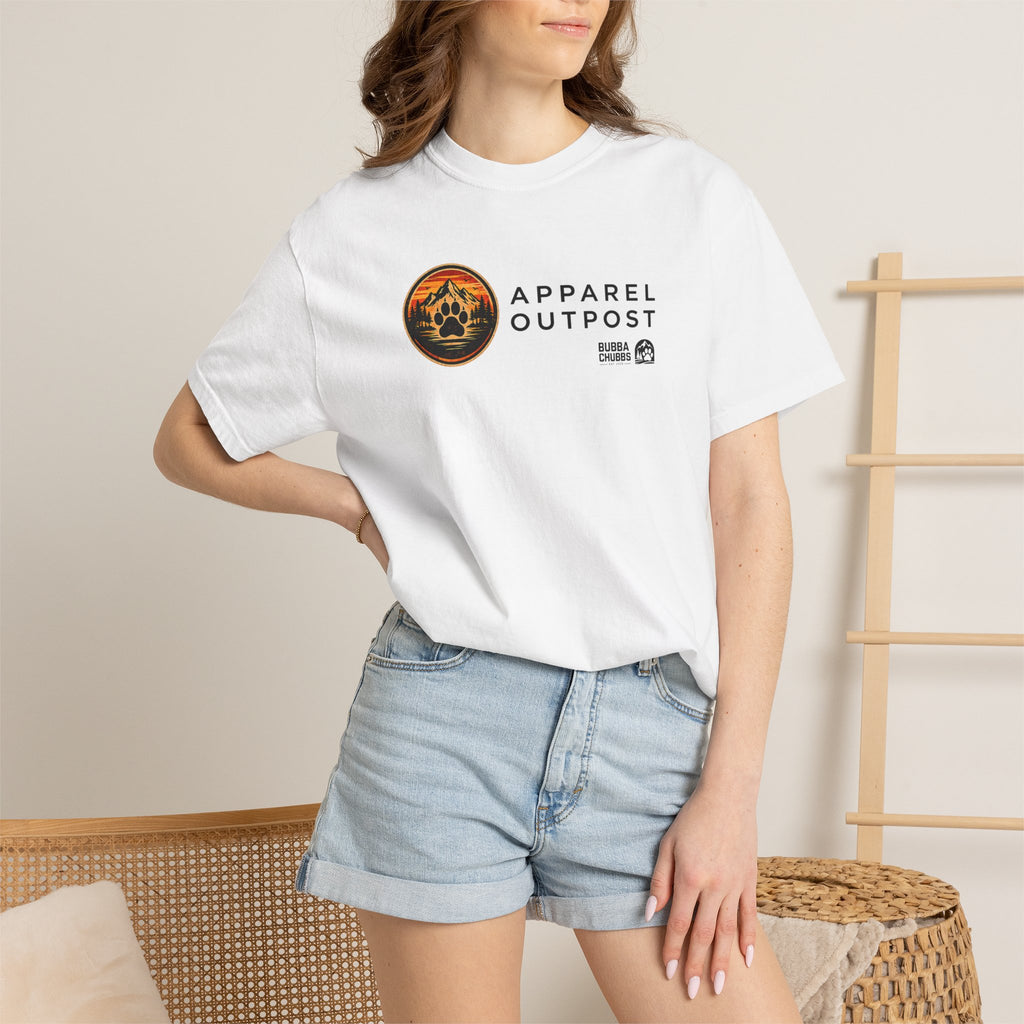 Apparel Outpost Sunset Logo T-Shirt Printify