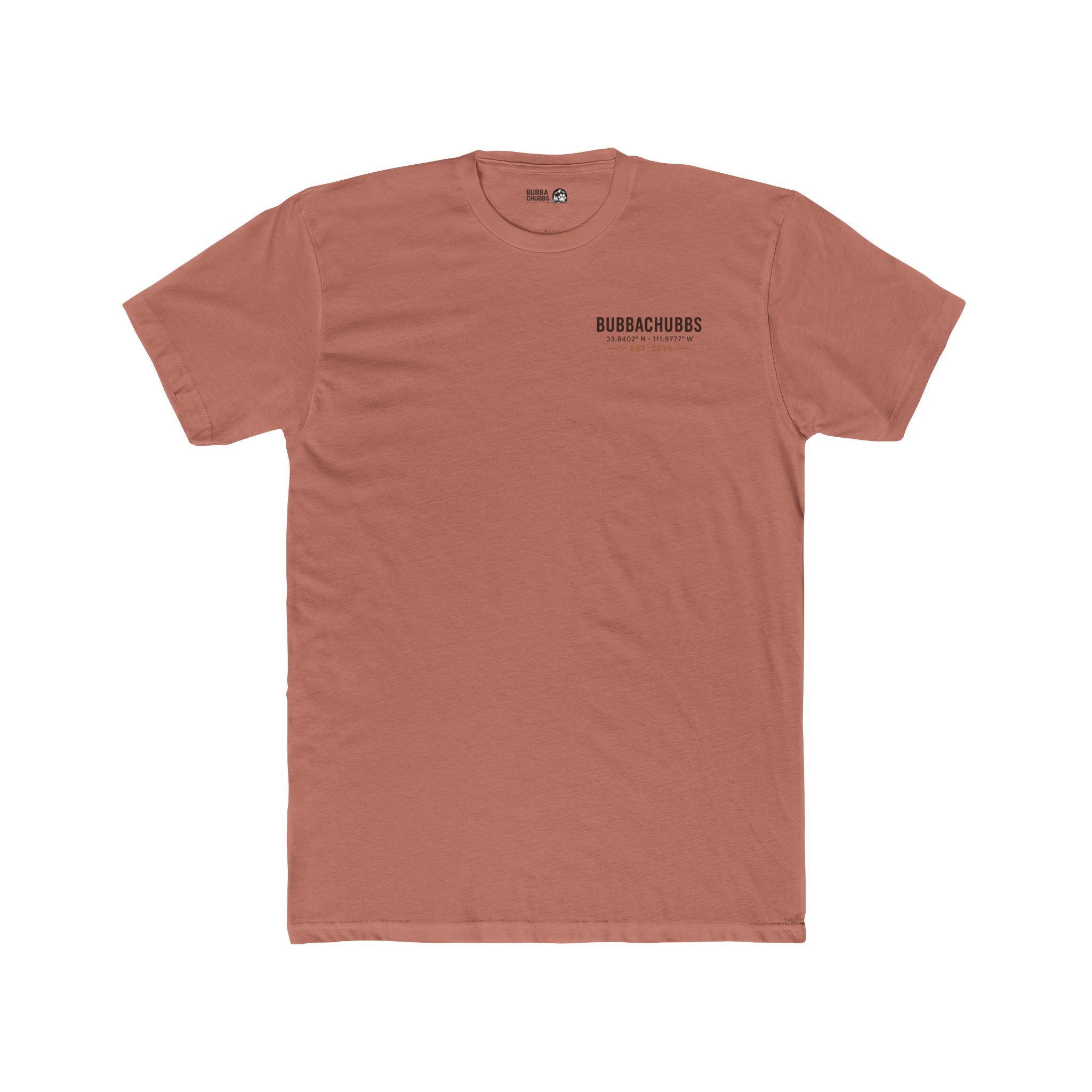 BubbaChubbs Minimal Logo Tee — Classic White Cotton Crew - BubbaChubbs Brand