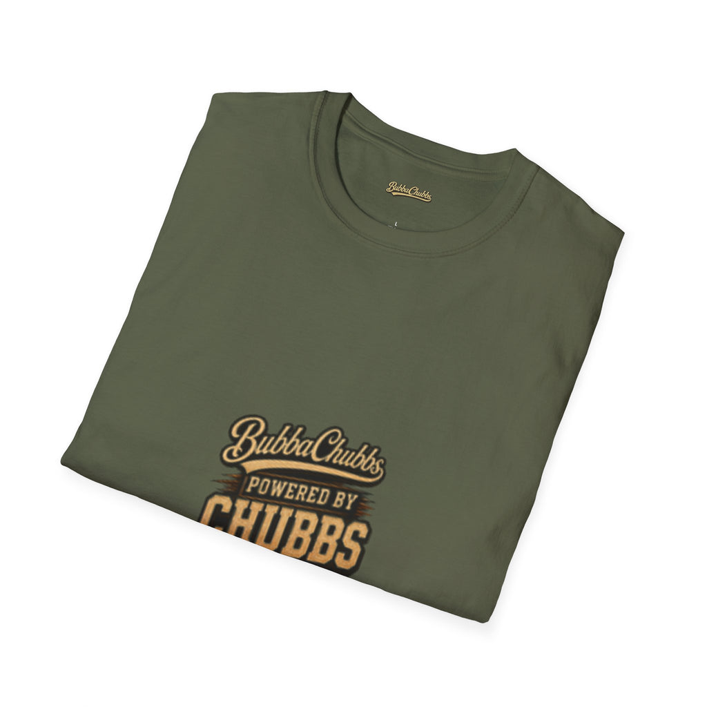 Powered by Chubbs Built Graphic Tee | BubbaChubbs T-Shirt