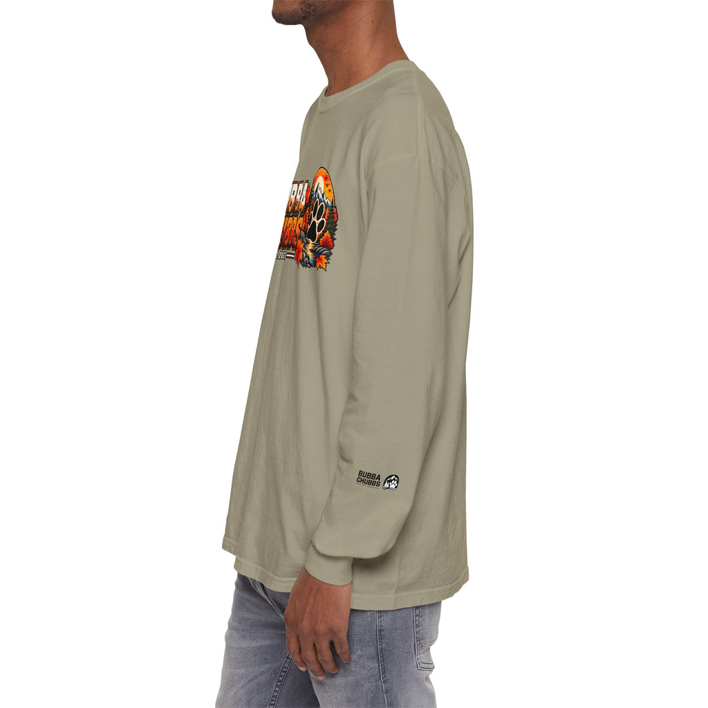 BubbaChubbs Fall Pawprint Long Sleeve Tee — Cozy Autumn Pawprint Graphic