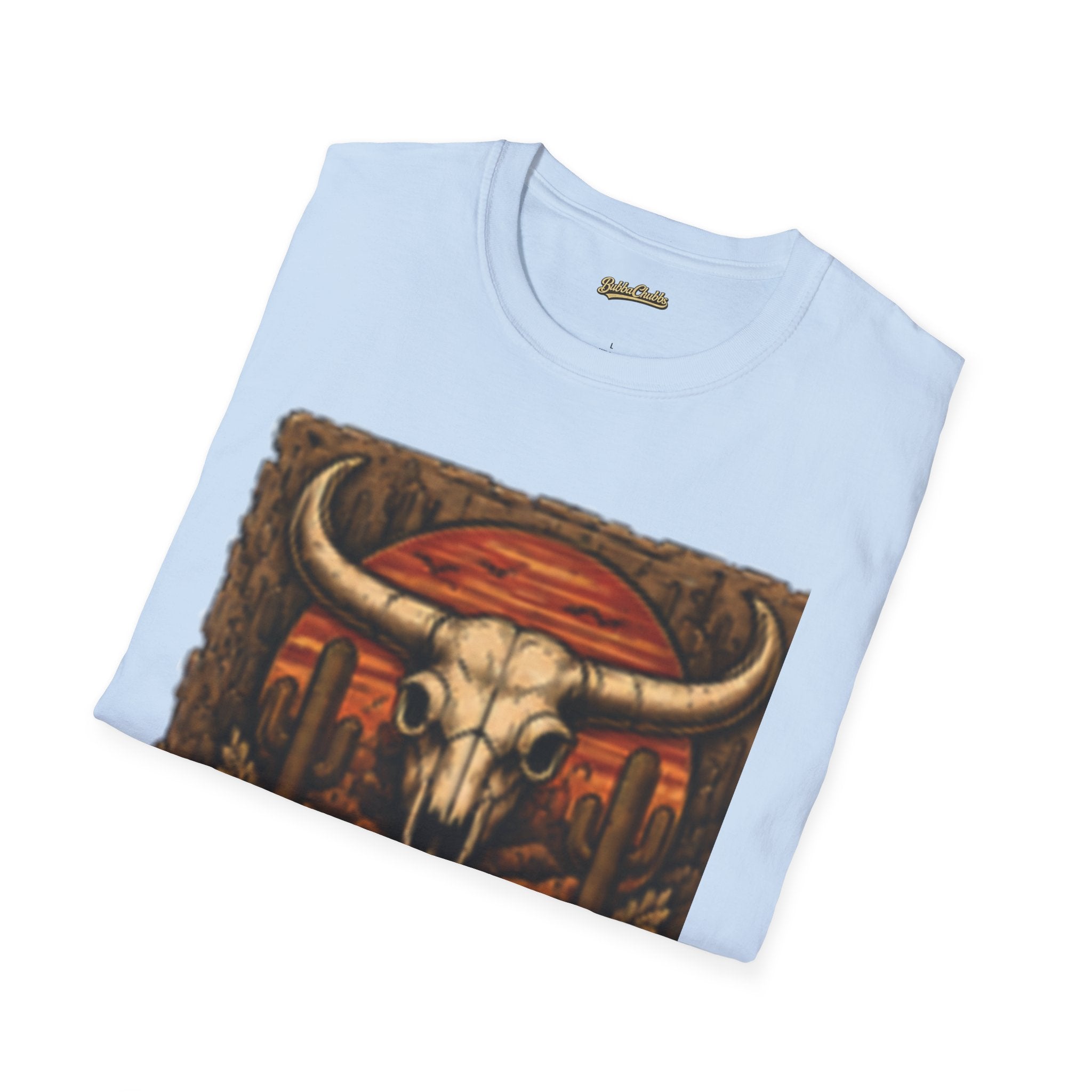 BubbaChubbs Desert Skull Logo T-Shirt New Printify