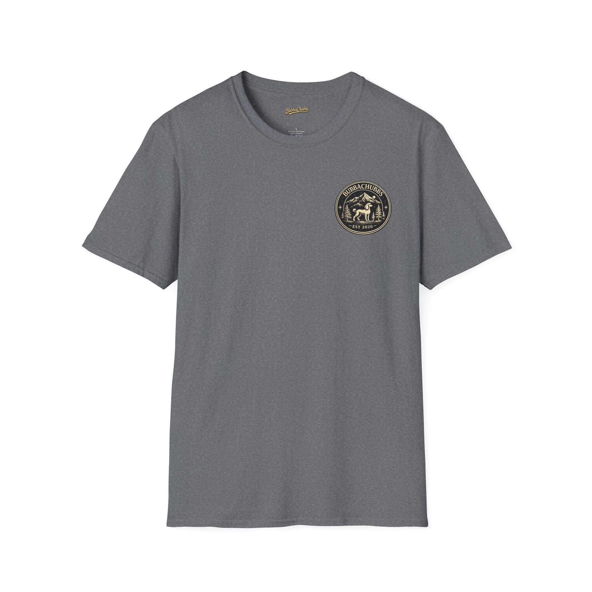 BubbaChubbs Himself Chest Full Small Logo Short-Sleeve Tee - BubbaChubbs Brand