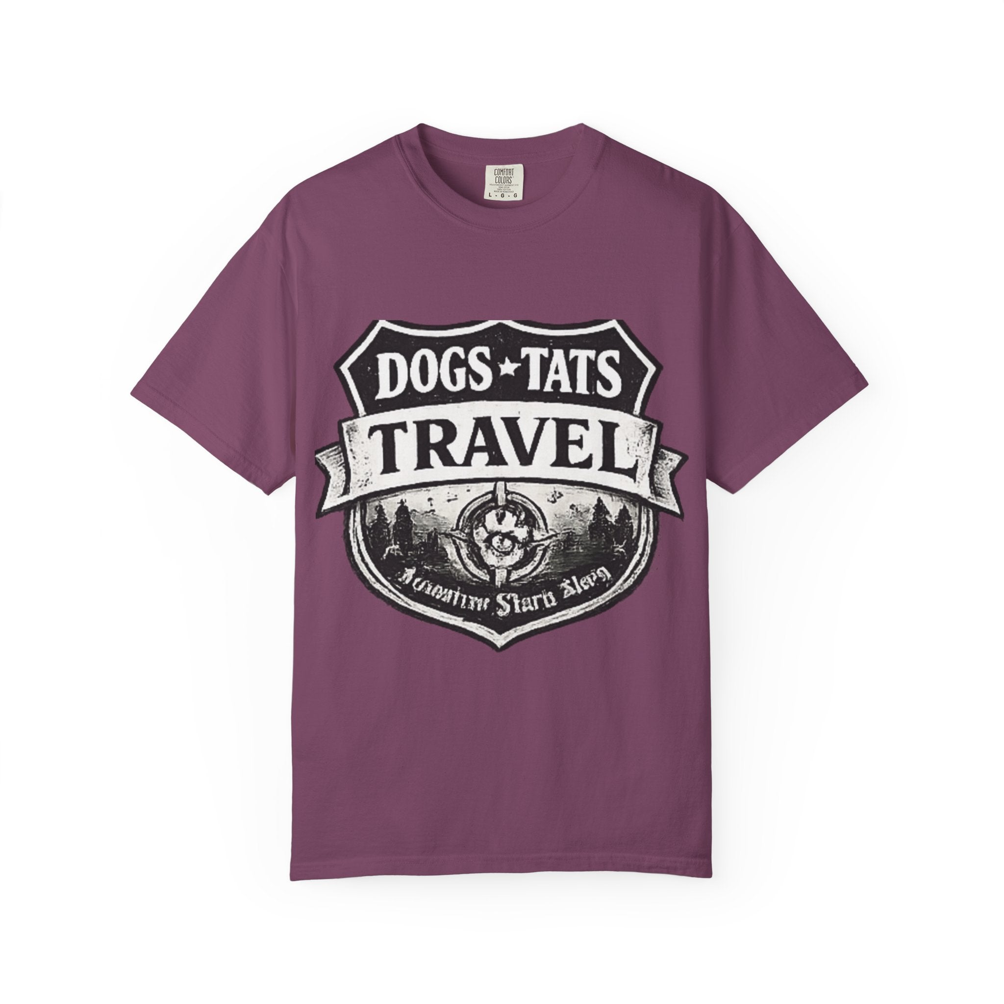 BubbaChubbs Dogs Tats Travel Simple Tee - BubbaChubbs Brand