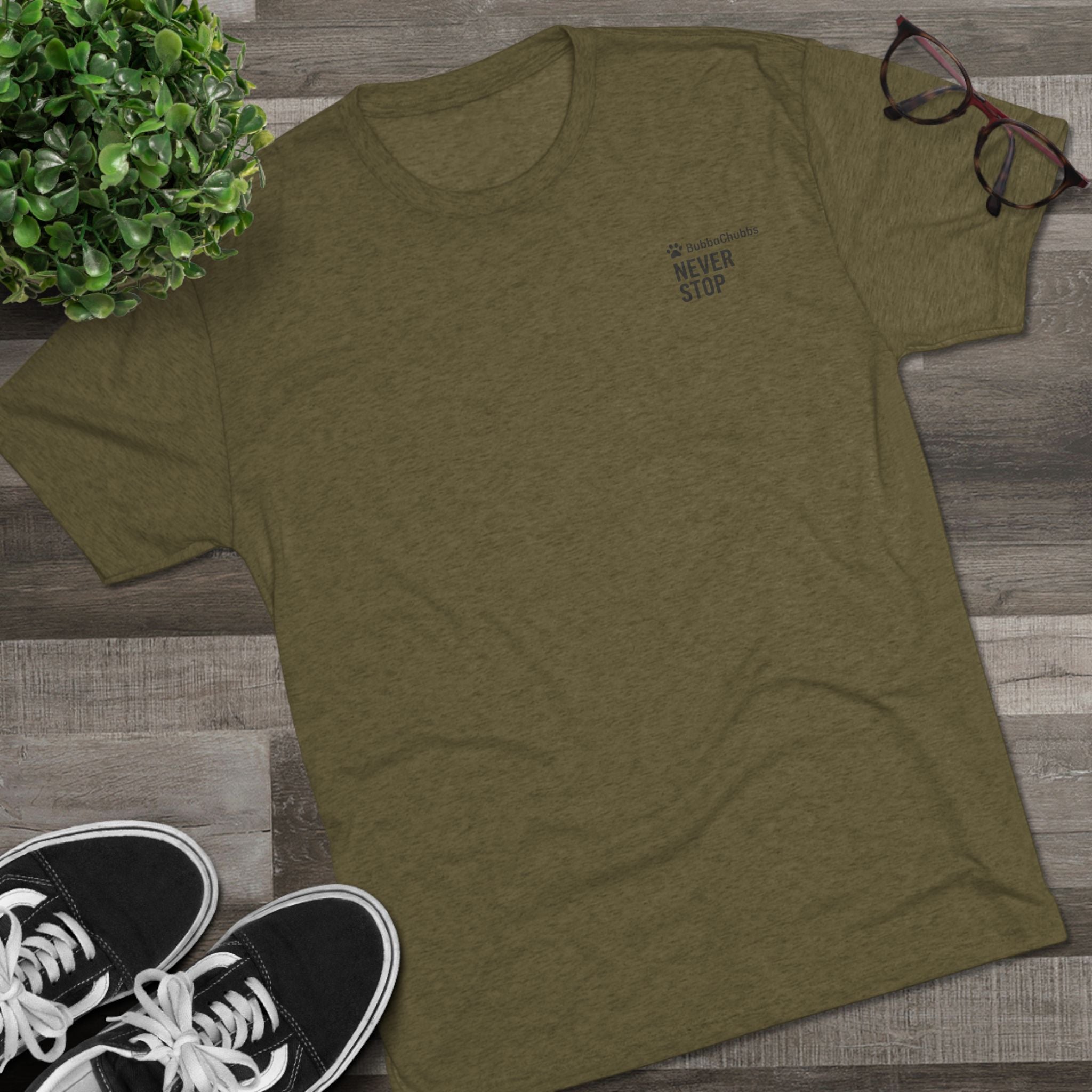 BubbaChubbs Mountains Never Stop — Adventure Outdoor Crew Shirt - BubbaChubbs Brand