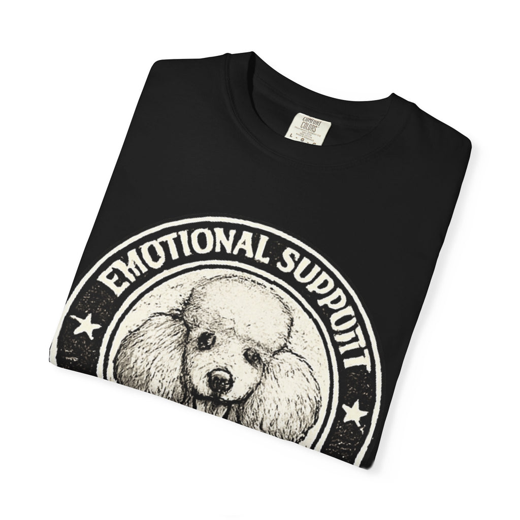 BubbaChubbs Vintage Poodle Emotional Support Style Tee Printify
