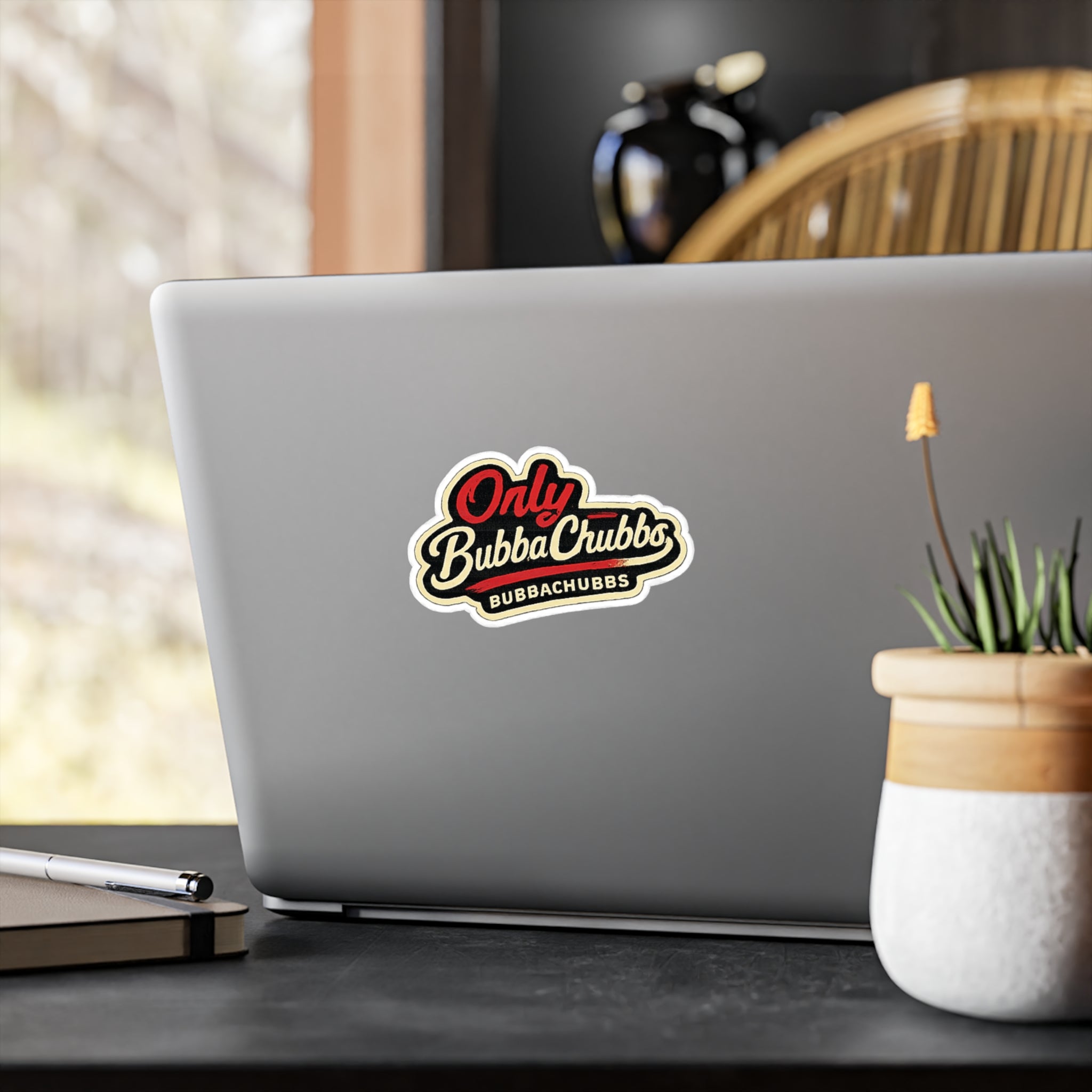 BubbaChubbs Logo Vinyl Sticker  - Only -Cut Decal Printify