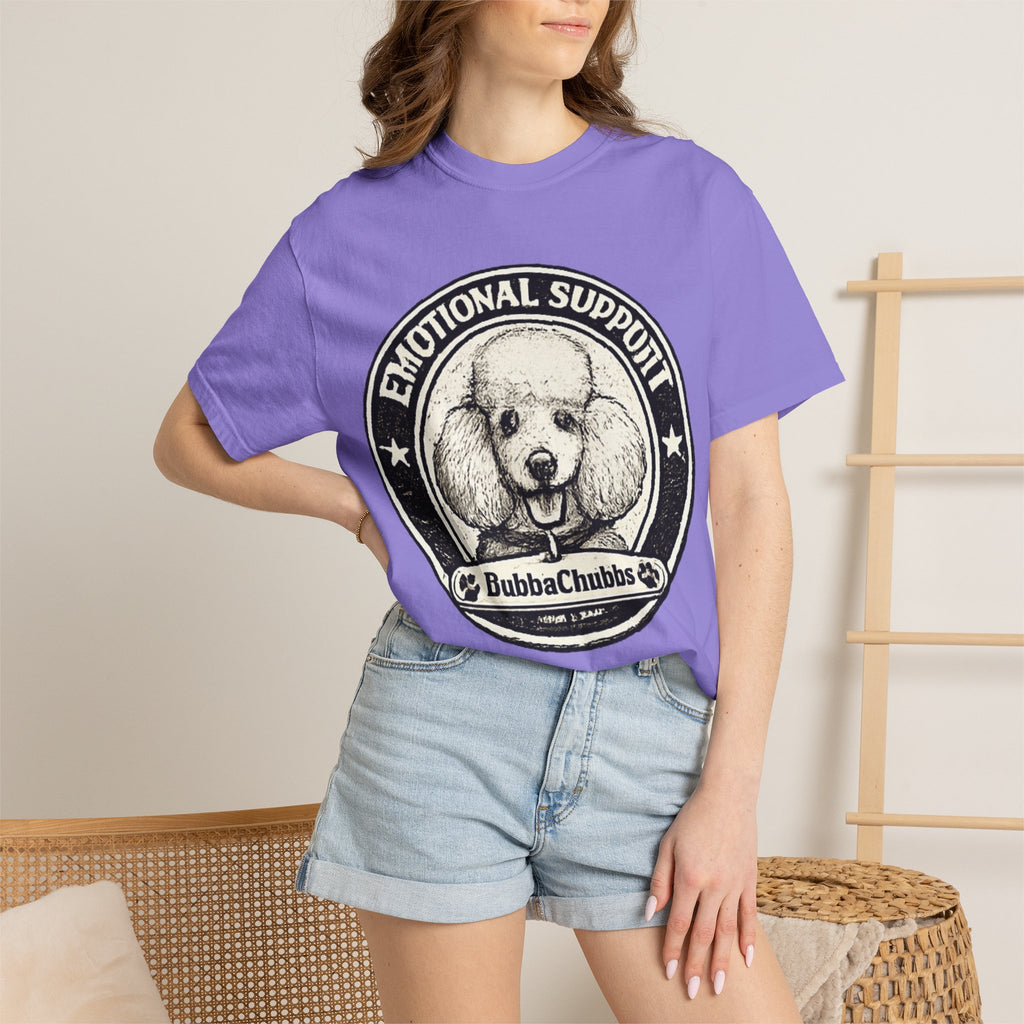 BubbaChubbs Vintage Poodle Emotional Support Style Tee Printify