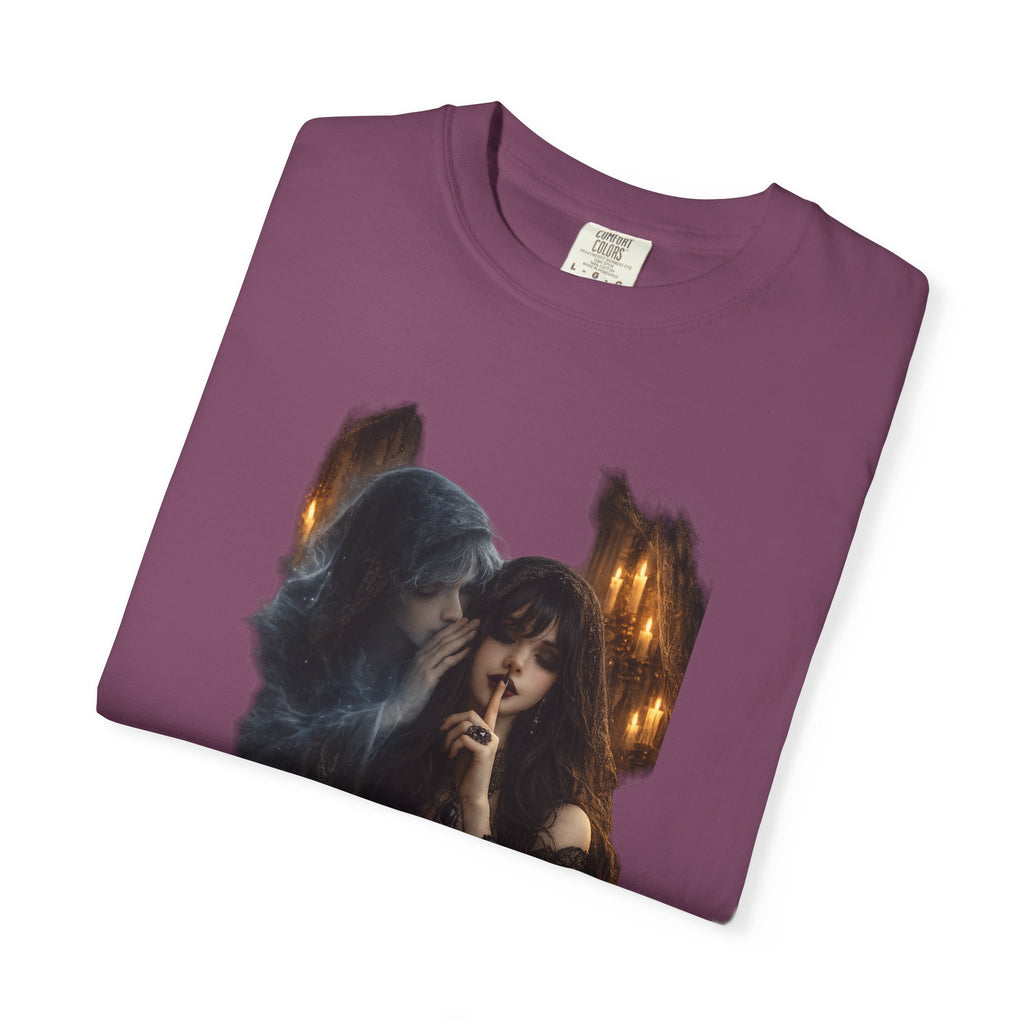 BubbaChubbs Goth Vibe Whispering Style Tee Printify