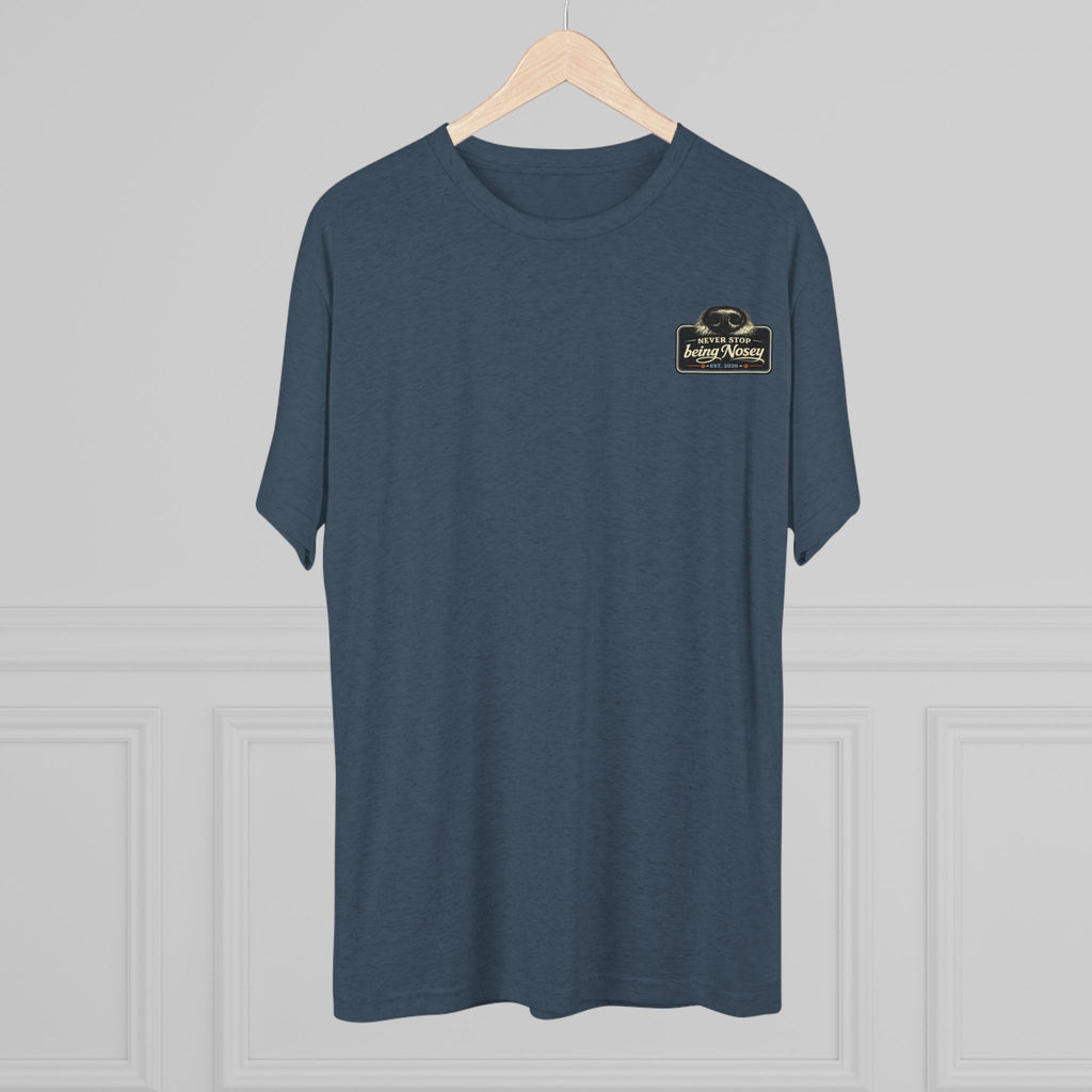 BubbaChubbs Never Being Nosey Minimalist Logo Tee — Adventure Outdoor Crew Shirt - BubbaChubbs Brand