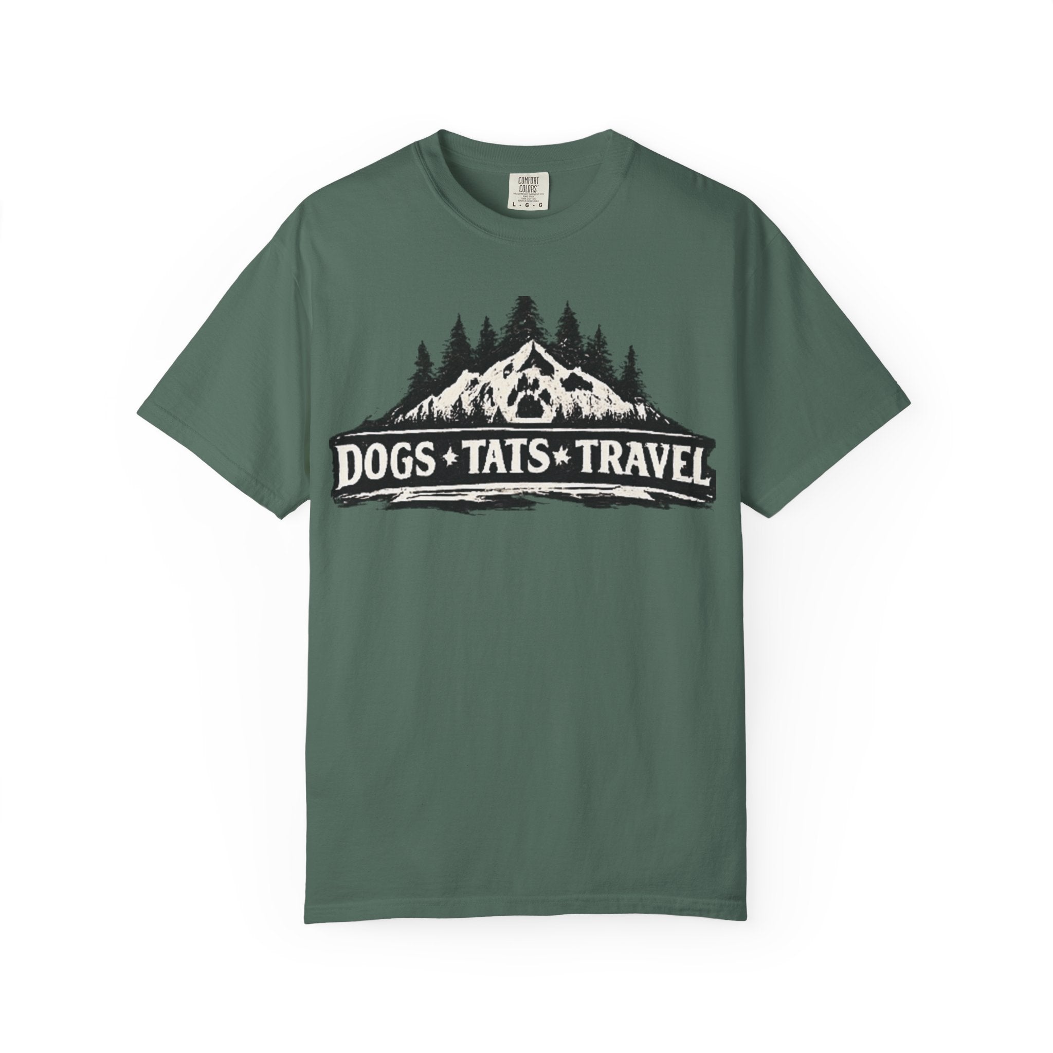 BubbaChubbs Dogs Tats Travel Mountain Tee - BubbaChubbs Brand