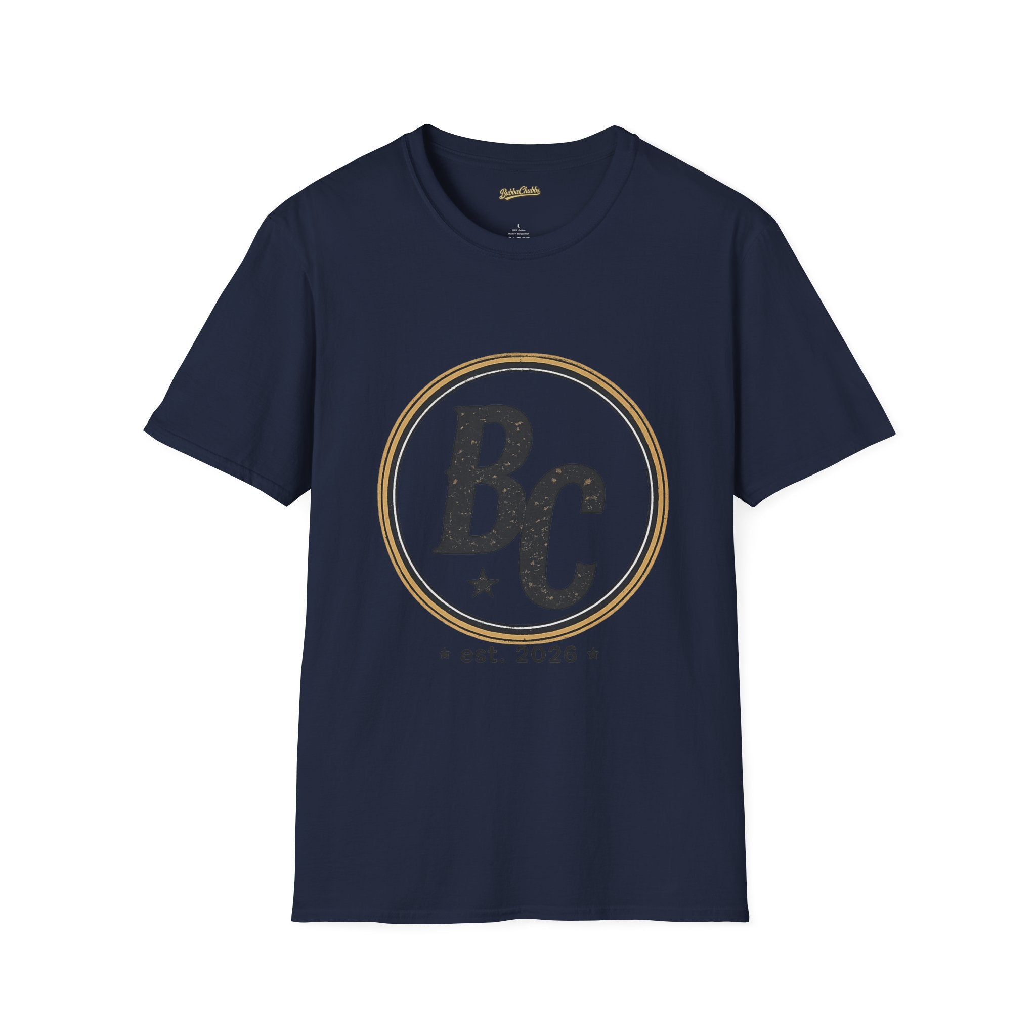 BubbaChubbs Logo Simple No Back Graphic Tee Printify