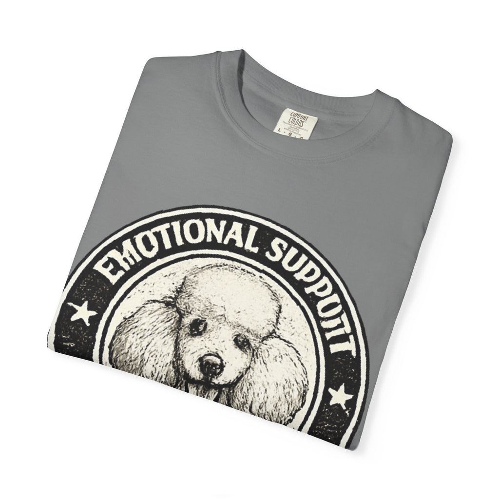 BubbaChubbs Vintage Poodle Emotional Support Style Tee Printify