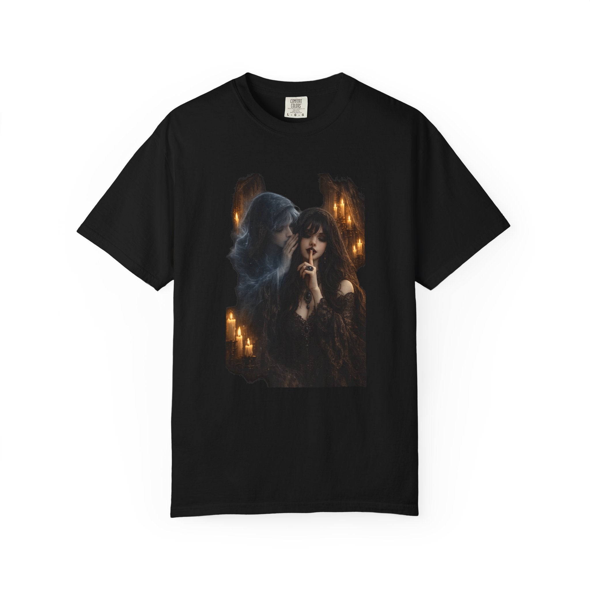 BubbaChubbs Goth Vibe Whispering Style Tee Printify