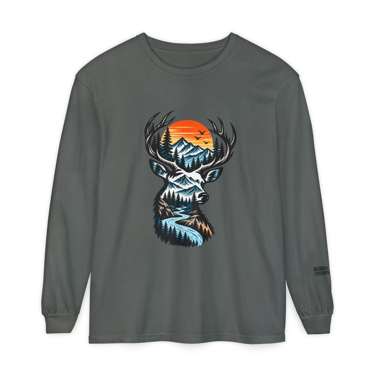 Deer Mountain Sunset Long Sleeve Tee