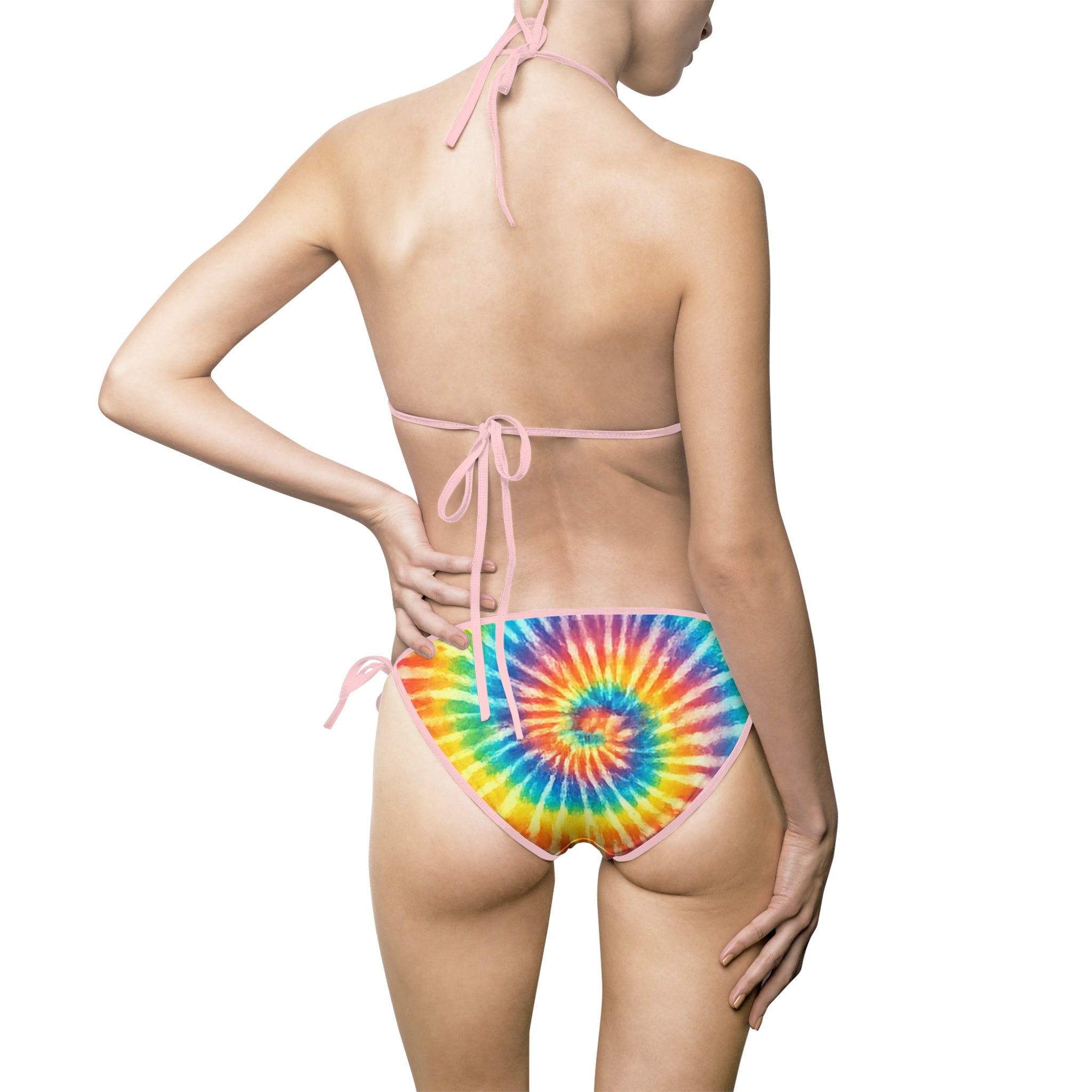 BubbaChubbs - Fun Colors Bikini — Women's Tropical Tie-Side Swimsuit Printify