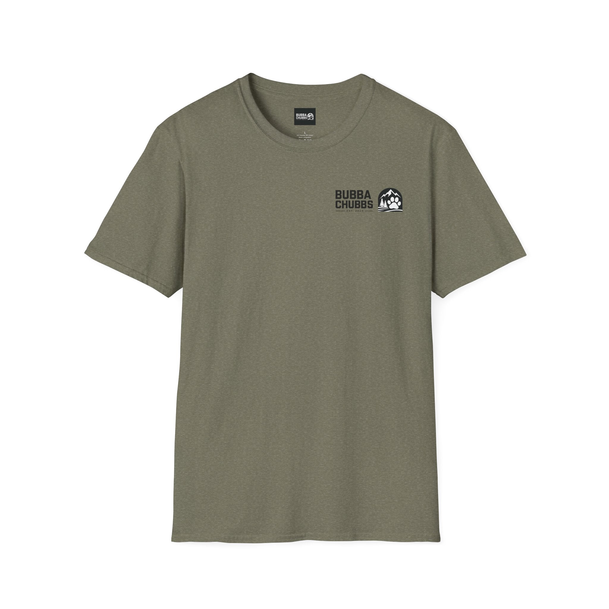 BubbaChubbs Updated Modern Logo Transparent Short-Sleeve Tee - BubbaChubbs Brand