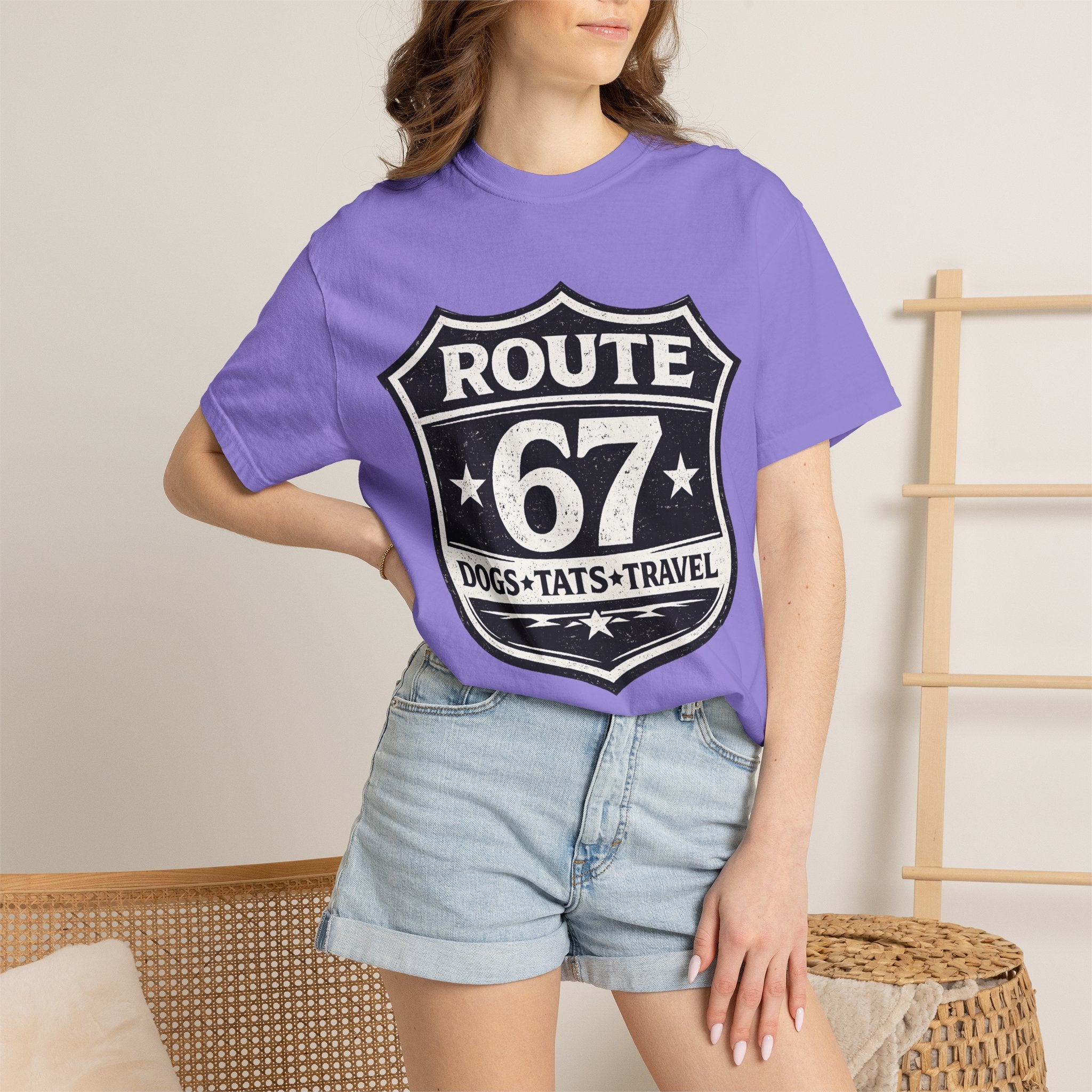 BubbaChubbs Dogs Tats Travel 67 LoL Simple Tee Printify