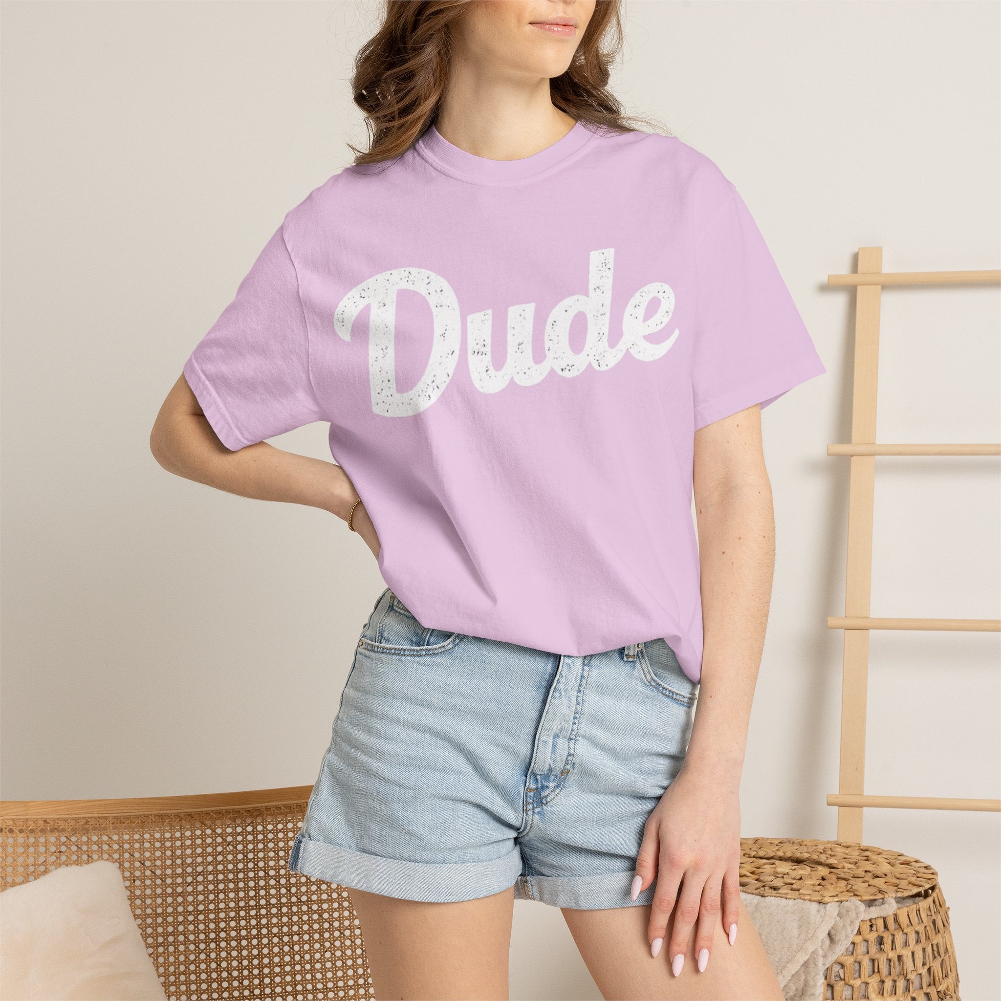 BubbaChubbs Dude White Lettering Tee - BubbaChubbs Brand