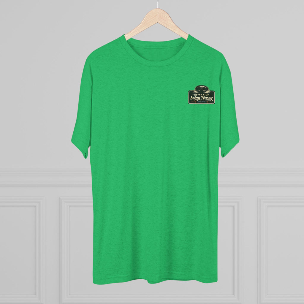 BubbaChubbs Never Being Nosey Minimalist Logo Tee — Adventure Outdoor Crew Shirt - BubbaChubbs Brand